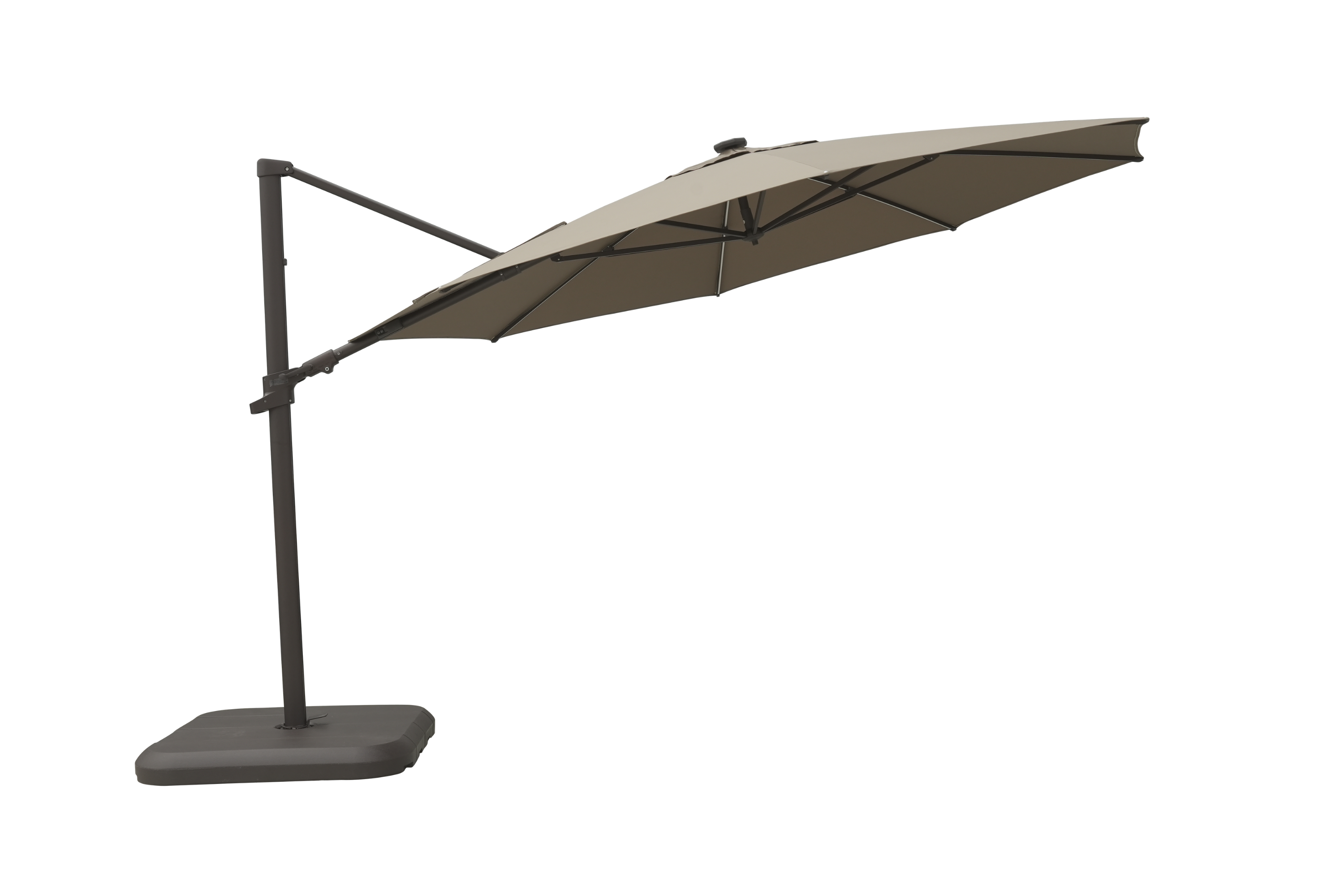 Emery 330cm Octagonal | Olefin Fabric & LED Lights & Side Tilt | Cantilever Umbrella