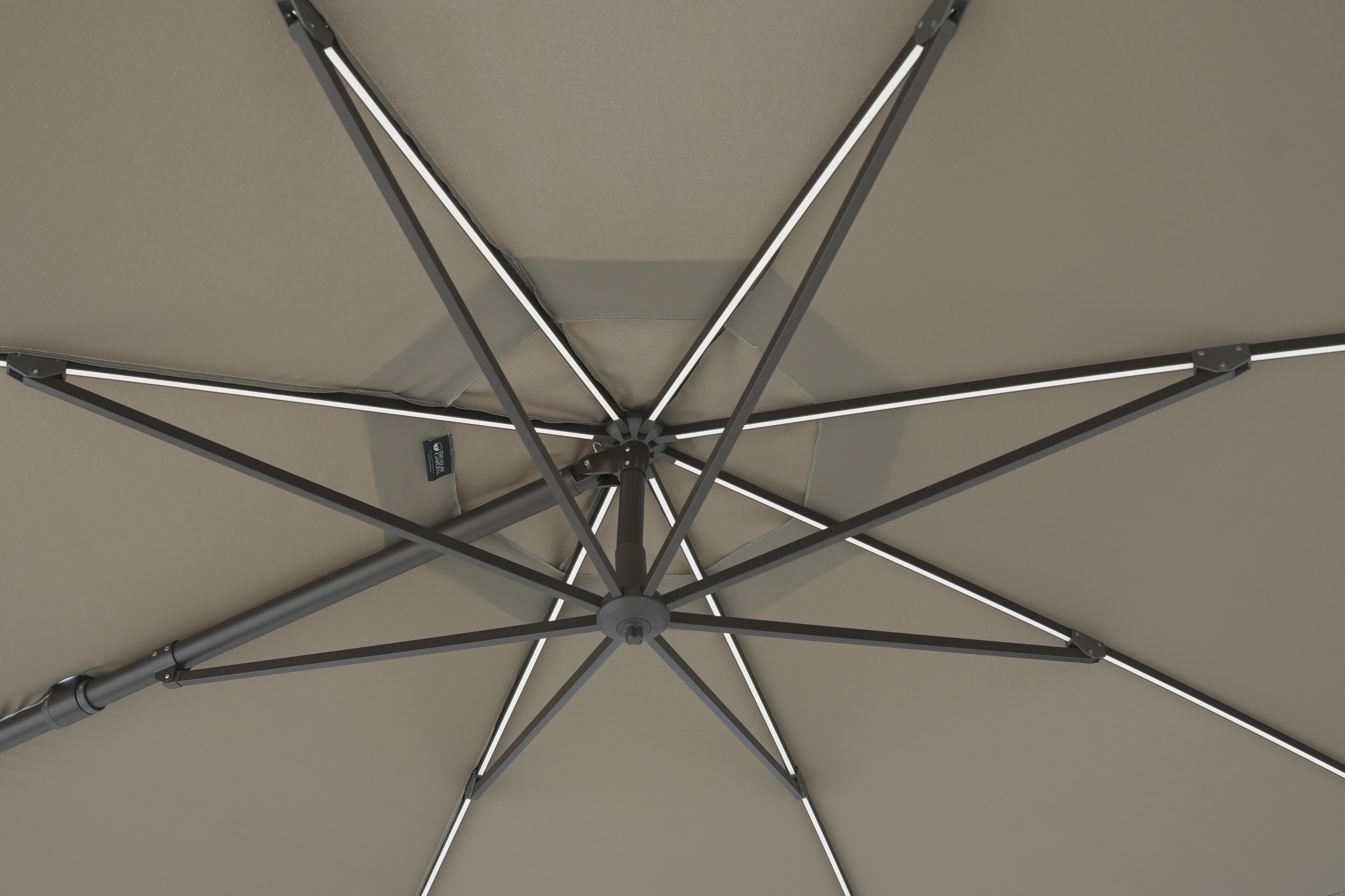Emery 330cm Octagonal | Olefin Fabric & LED Lights & Side Tilt | Cantilever Umbrella