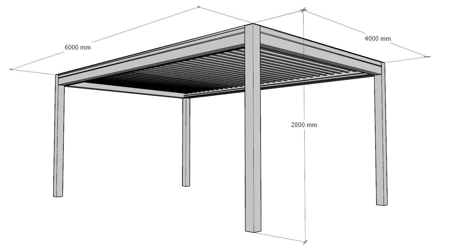 Shutter Pergola | 4x6m | Standard & Custom Made