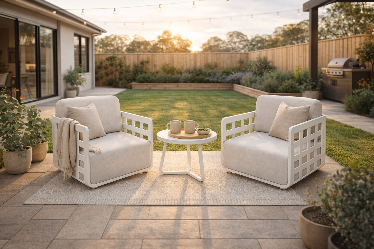 Coco 3 Pc Outdoor Balcony Setting Orange