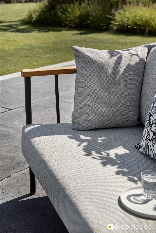 Condor 5 Pc Outdoor Lounge Setting | 3 Seater Version | Black