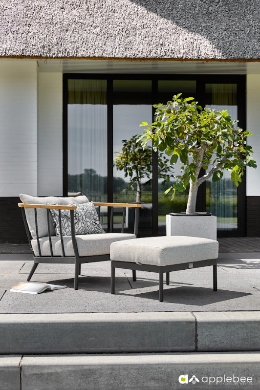 Condor 5 Pc Outdoor Lounge Setting | 3 Seater Version | Black