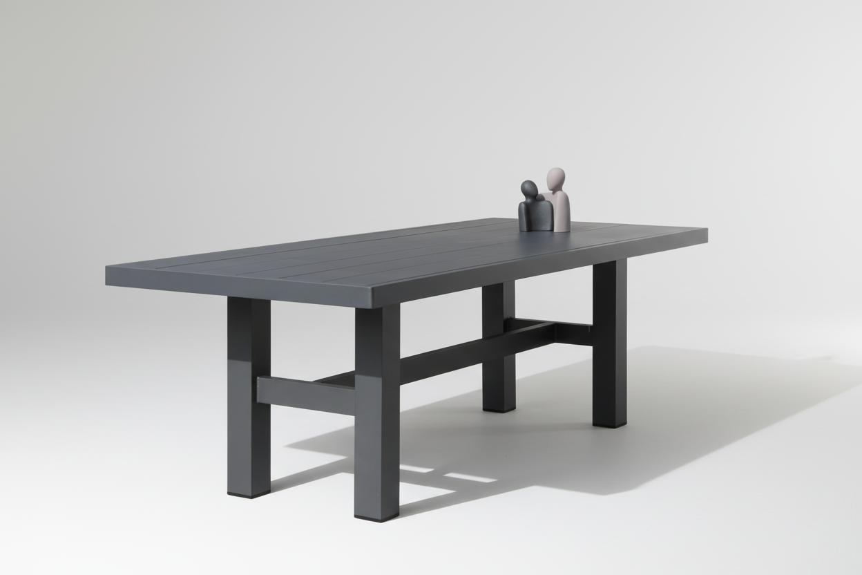 Auburn Dining Table 240cm | Charcoal Aluminium