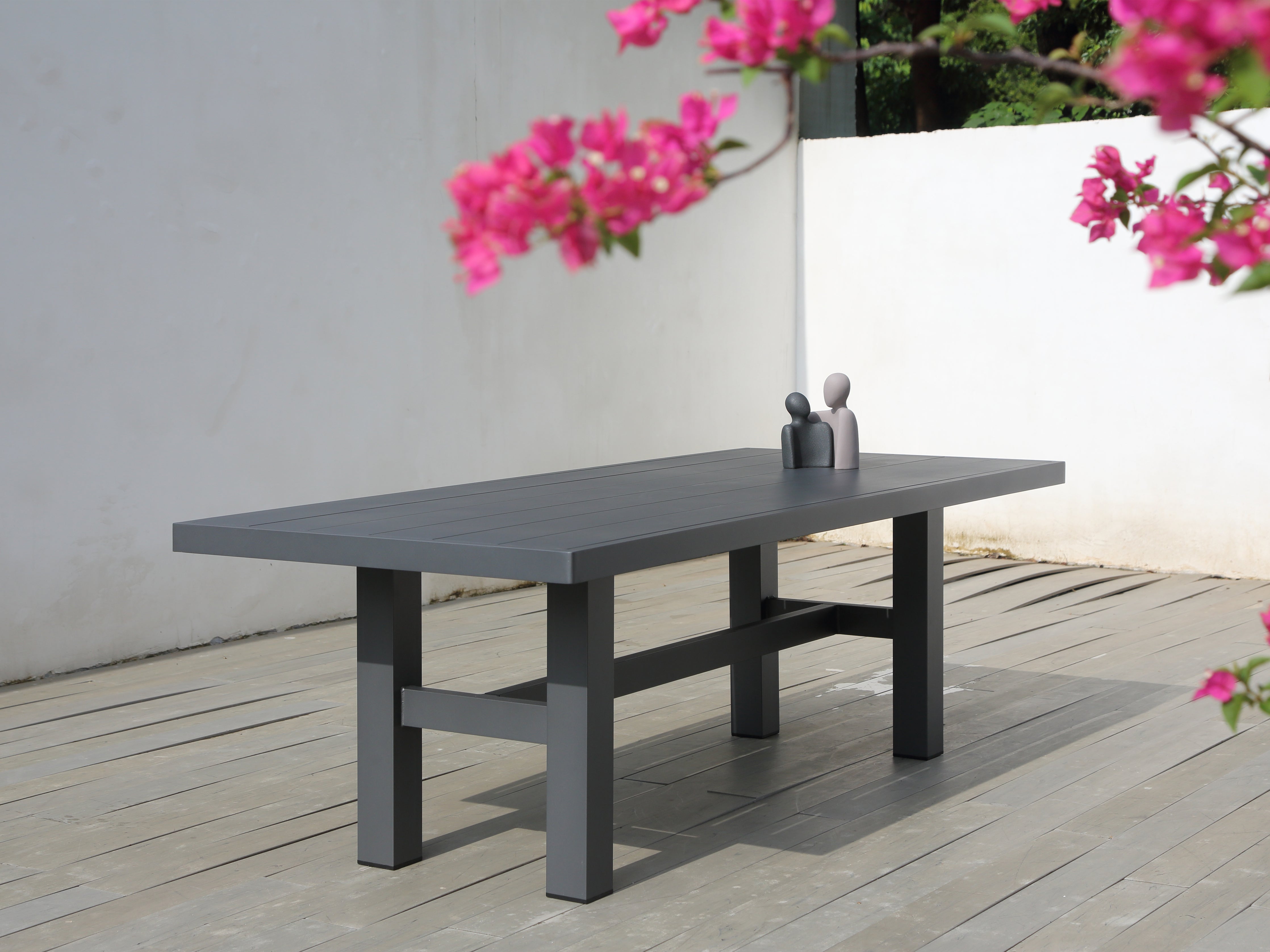 Auburn Dining Table 240cm | Charcoal Aluminium