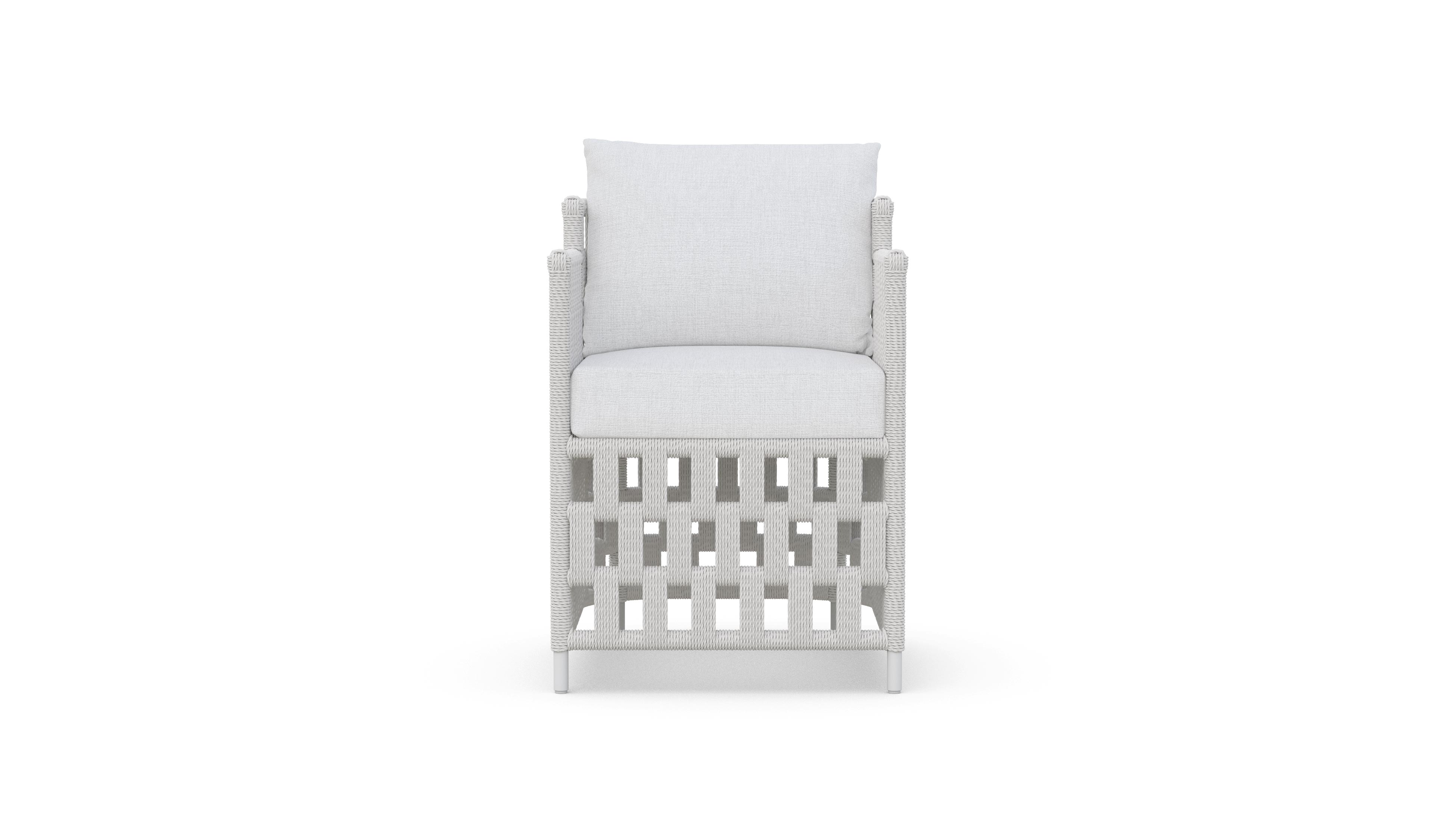 Santa Cruz Carver Chair | White Aluminium & Rope