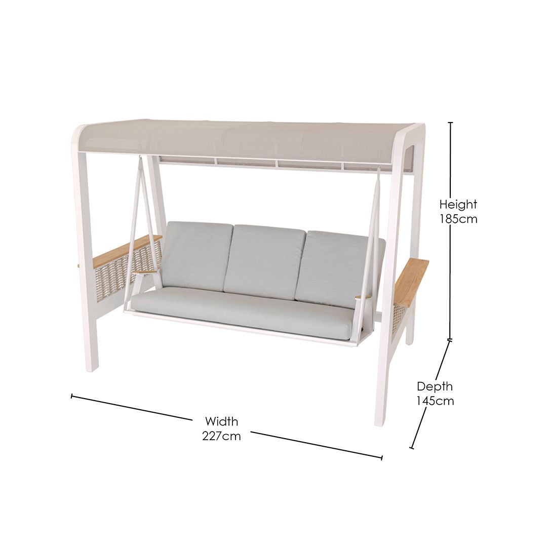 Allison Outdoor Double Hanging Chair | Cream White
