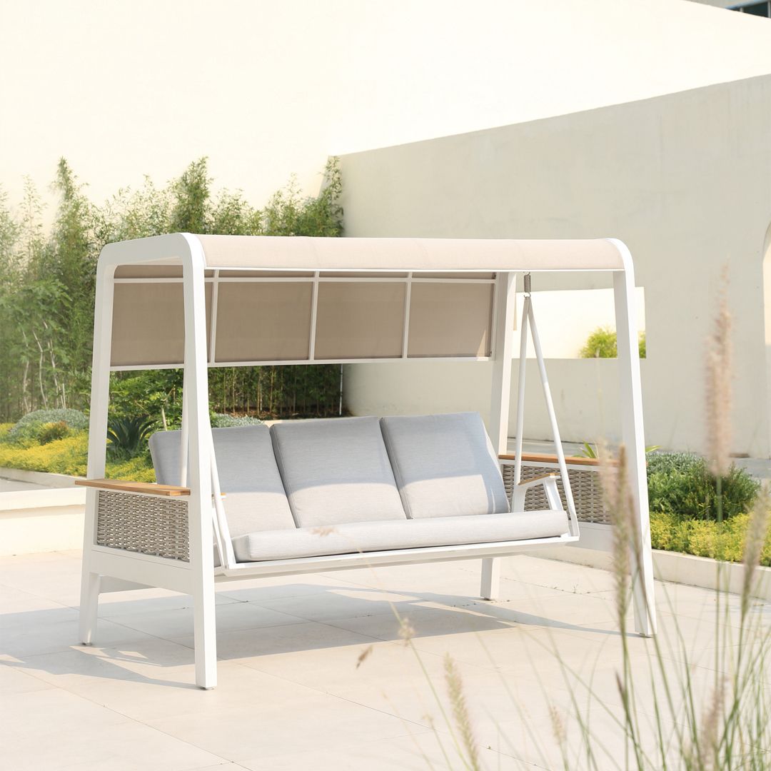 Allison Outdoor Double Hanging Chair | Cream White