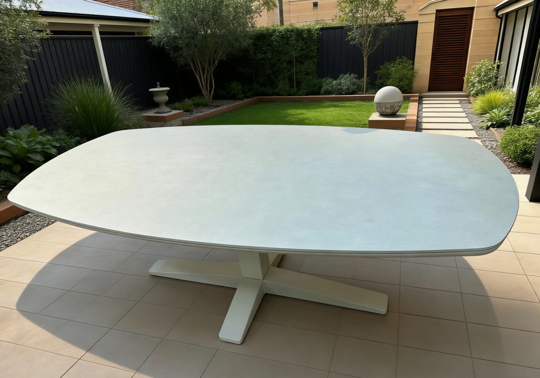 AB Anz Dining Table(220x110cm) 7pc Kit/Set Oyster