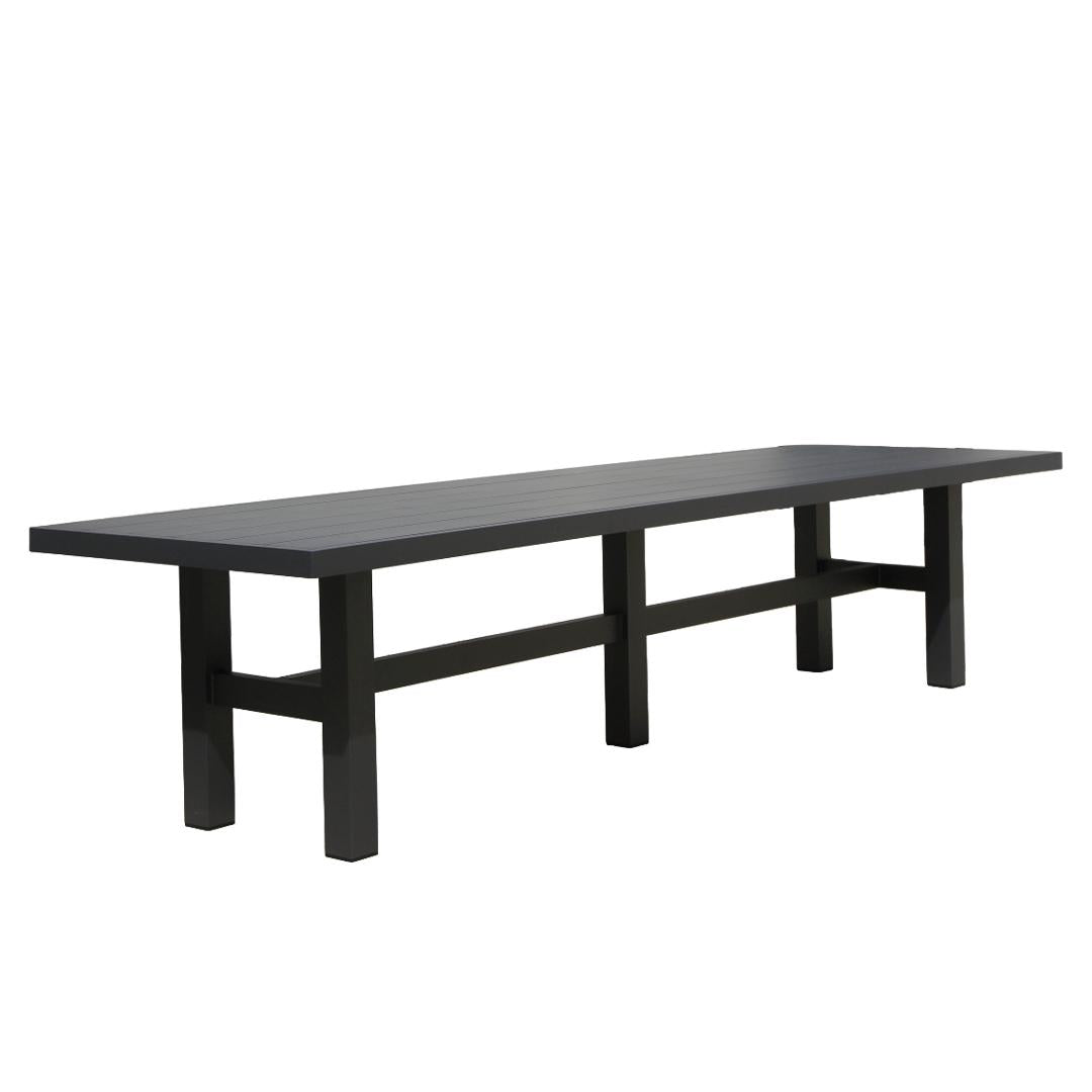 Auburn Dining Table 350cm | Charcoal Aluminium