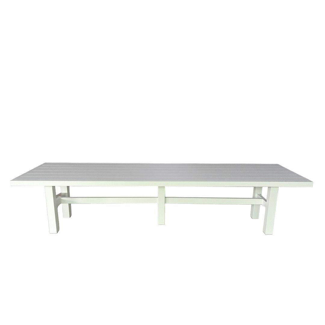 Auburn Dining Table 350cm | White Aluminium