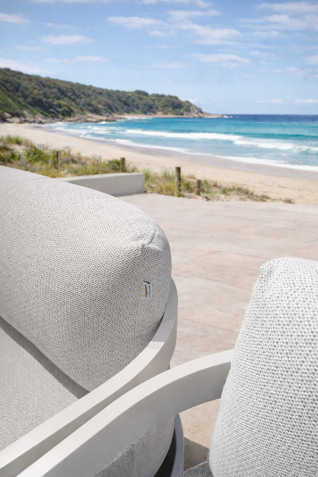 Audi 4 Pc Outdoor Lounge Setting | White Aluminium