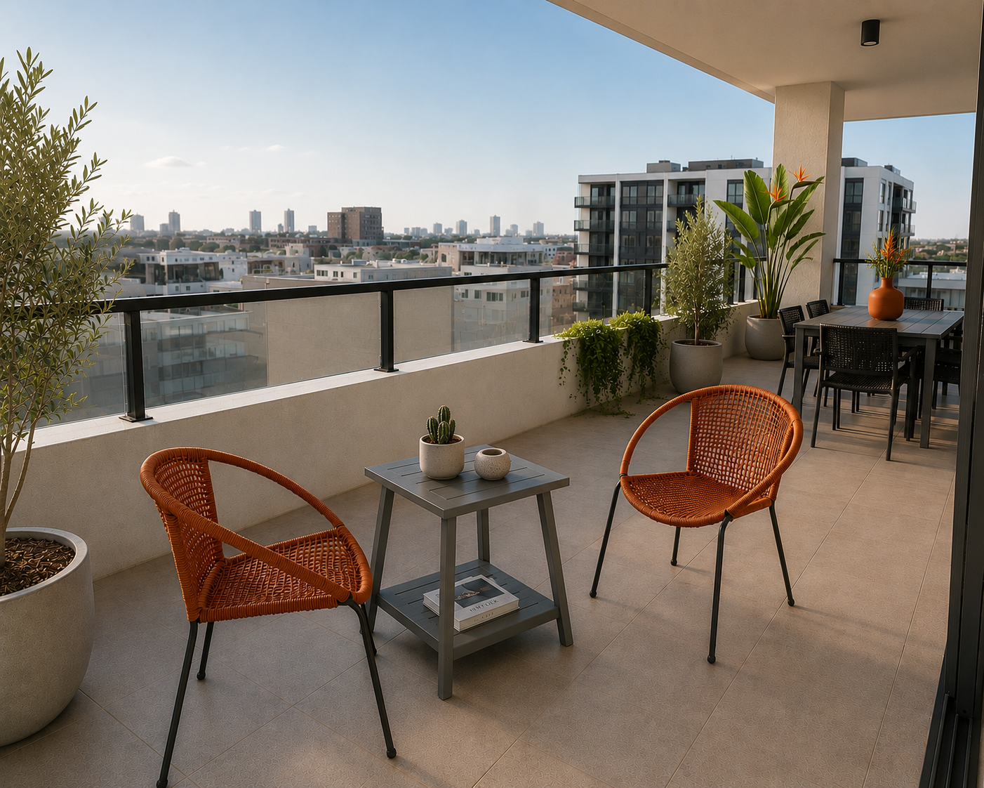 Bega Midura 3 Pc Balcony Set | Aluminium & Rope
