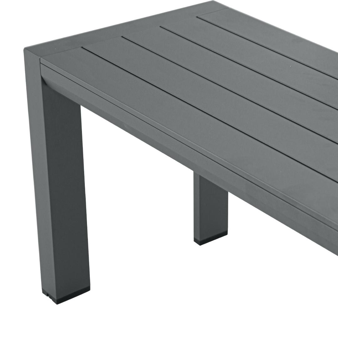 Berlin Outdoor Bench | Charcoal Aluminium | 160x46m