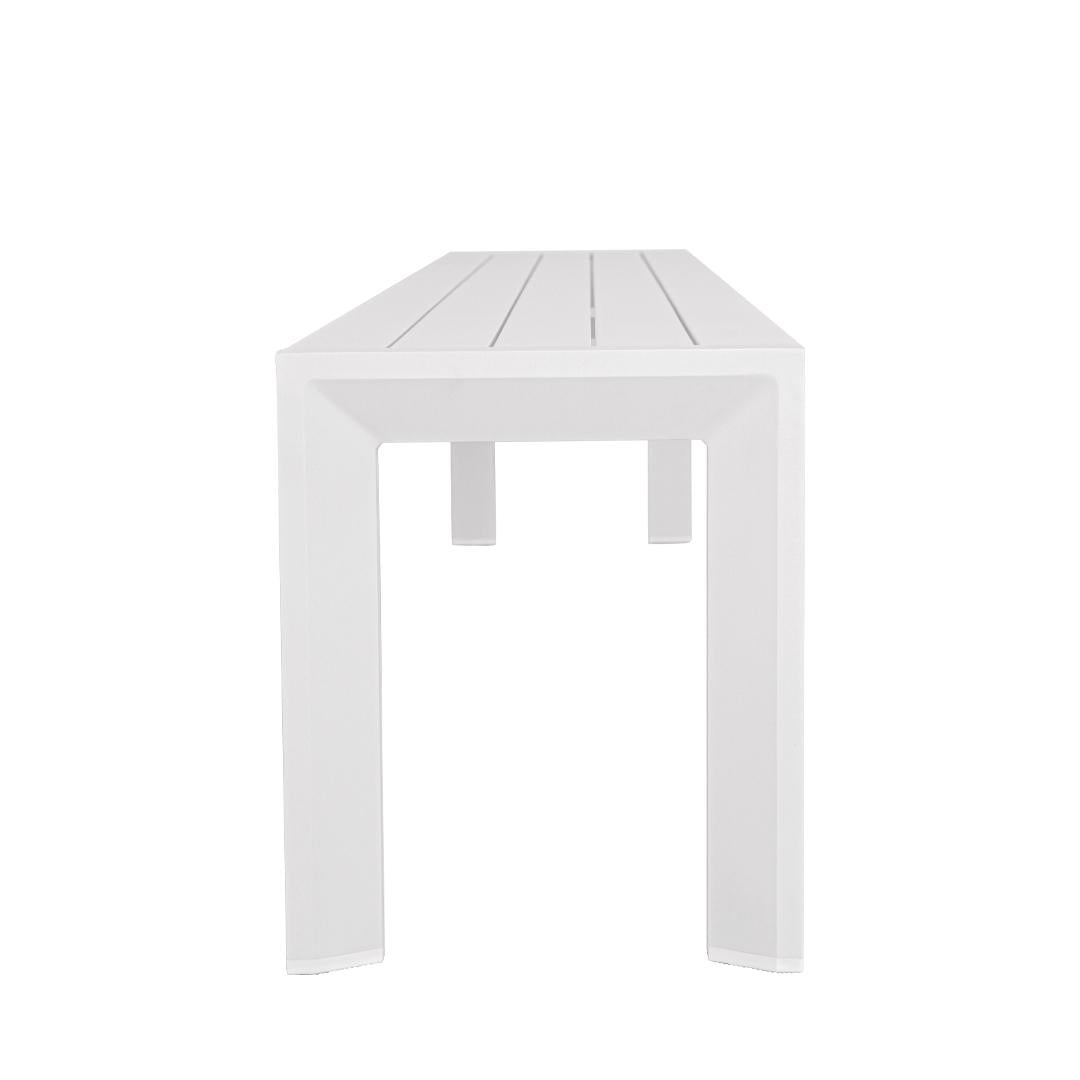 Berlin Outdoor Bench | White Aluminium | 160x46cm