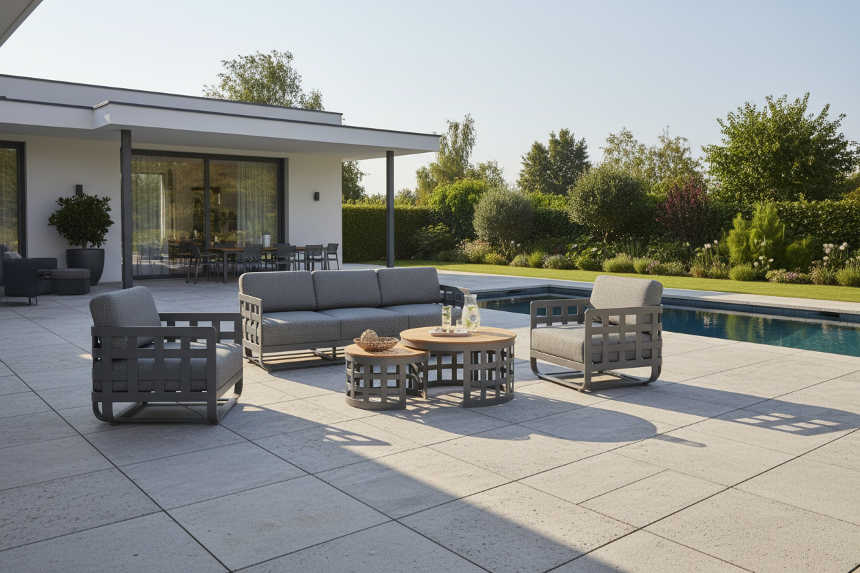 Burberry 5 Pieces | Outdoor Lounge Setting | Charcoal Aluminium