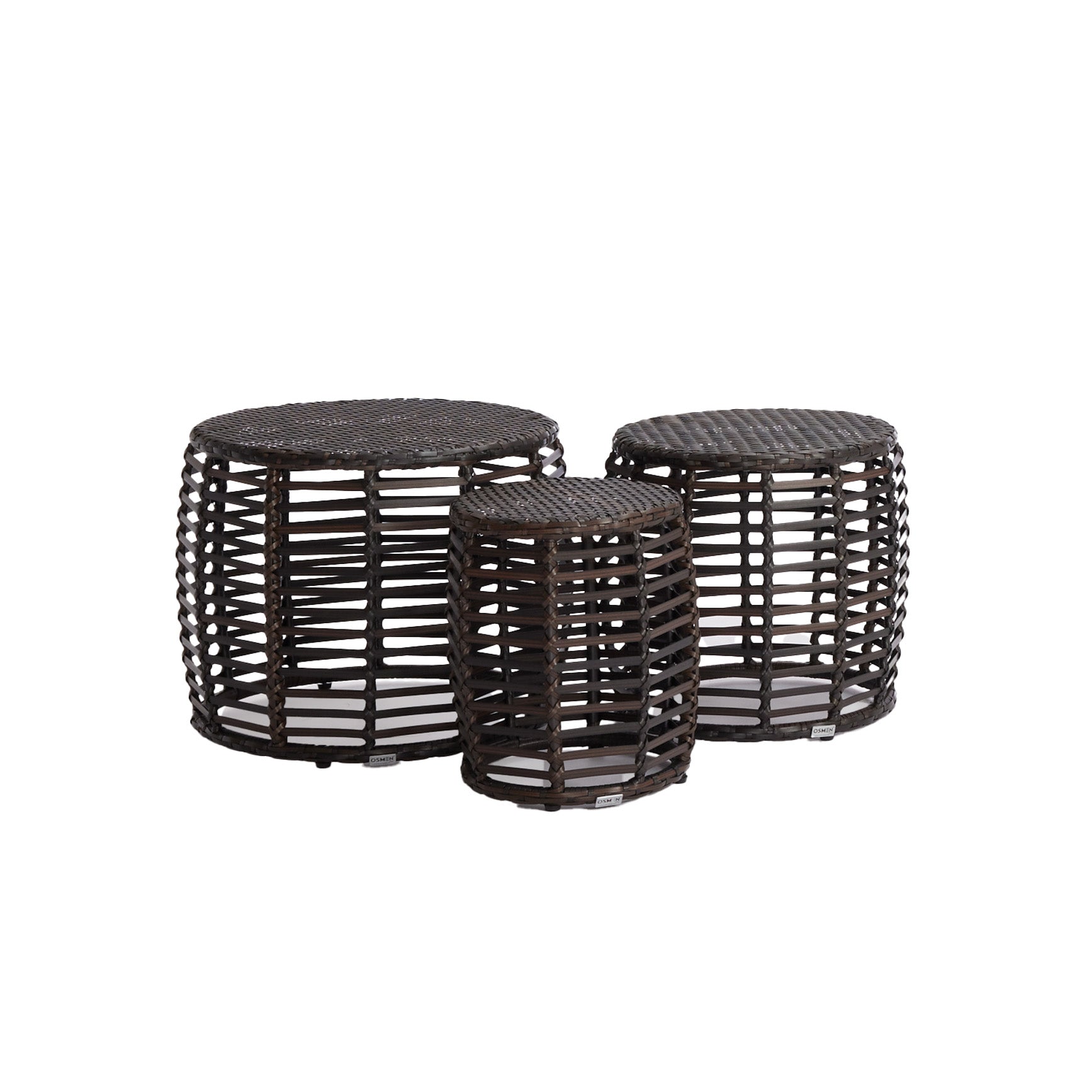 Camellia Outdoor Stool Set Chocolate