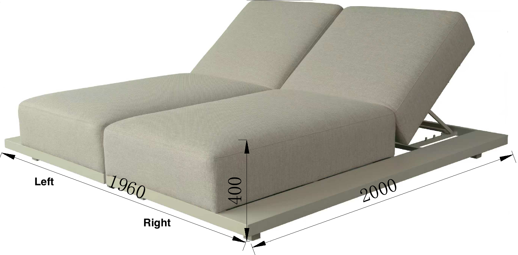 Clearwater Beach Double Sun Lounge