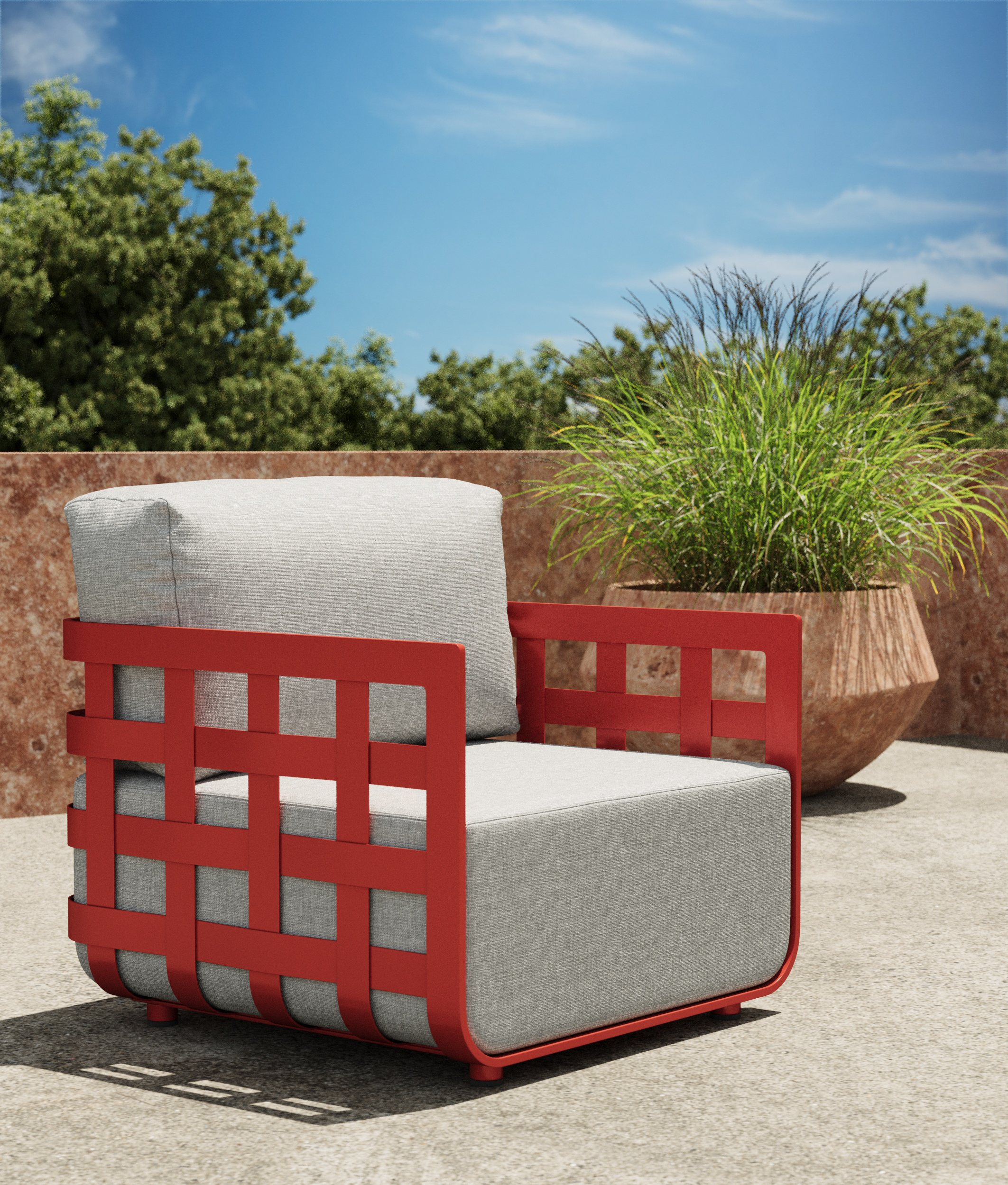 Coco 3 Pc Outdoor Balcony Setting Orange