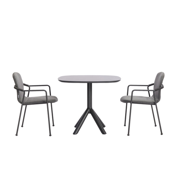 Coral 3 Pc Outdoor Bistro Dining Setting Graphite