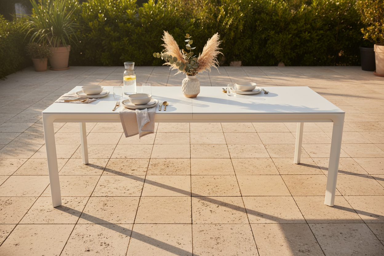 Romania Extended Dining Table (207-272cm) - White