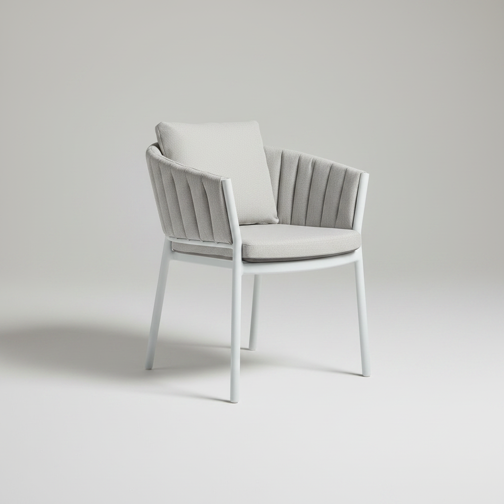 Flagler (Grid) Carver Chair -Dark Grey | Light Grey