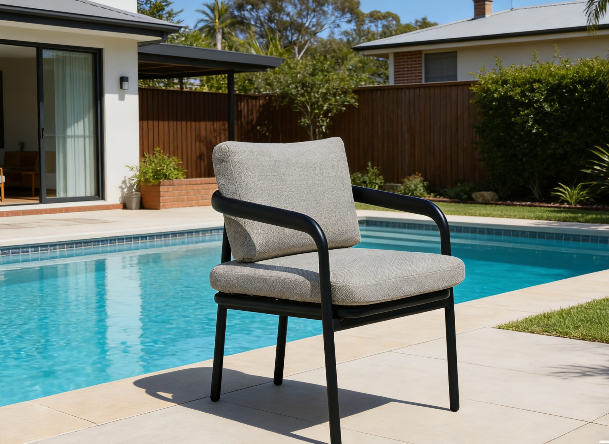 GRE Alloy Tub Chair Charocal