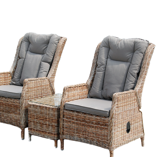 3 Pc Hawaii Recliner Balcony Set | Marina Wicker