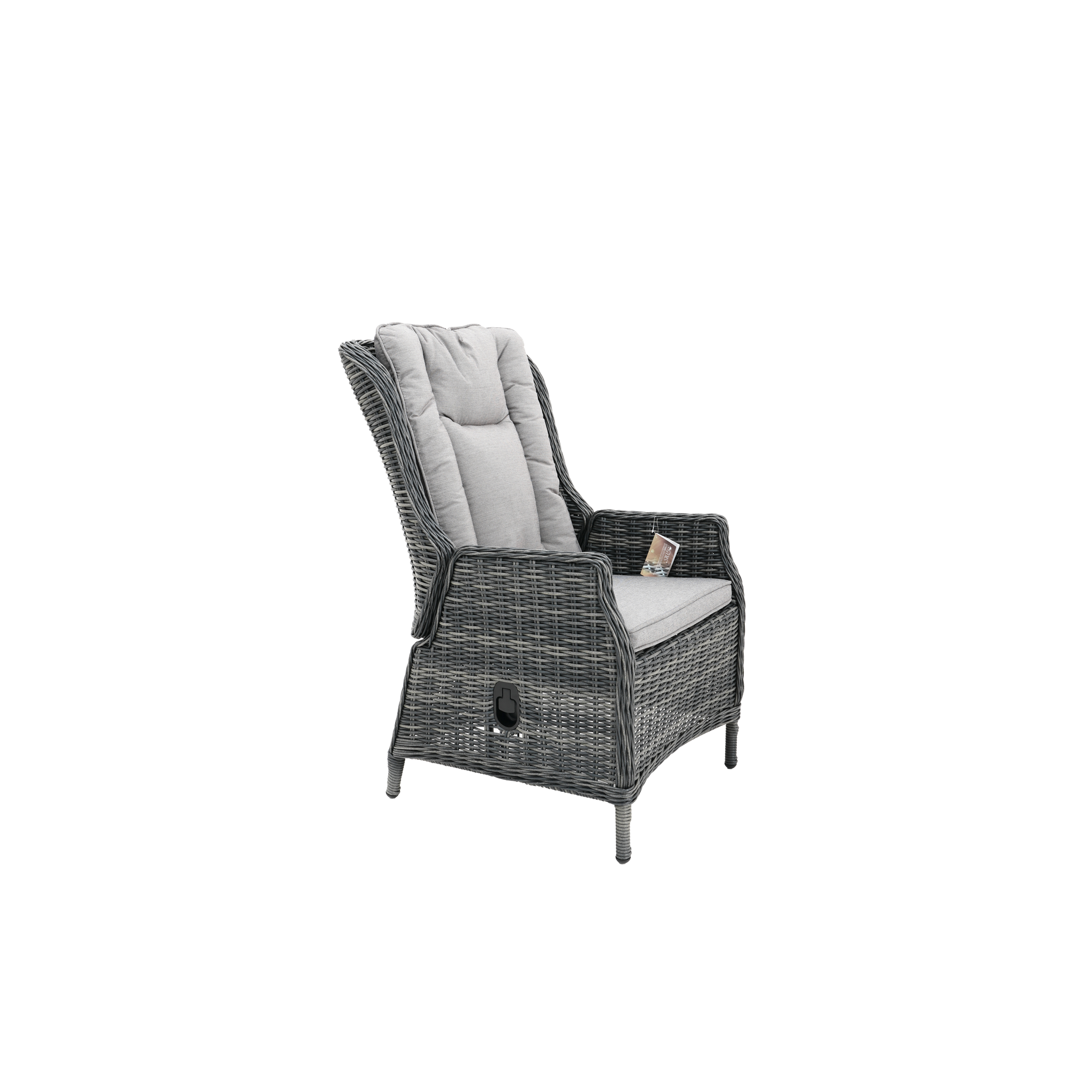 Hawaii 5 Pc Recliner Outdoor Balcony Setting | Castle Grey Wicker