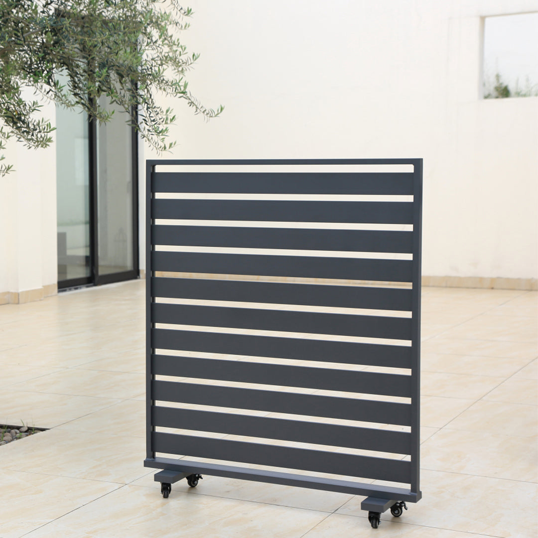 Hobart Privacy Screen – Outdoor Divider on Wheels 120 - Charcoal