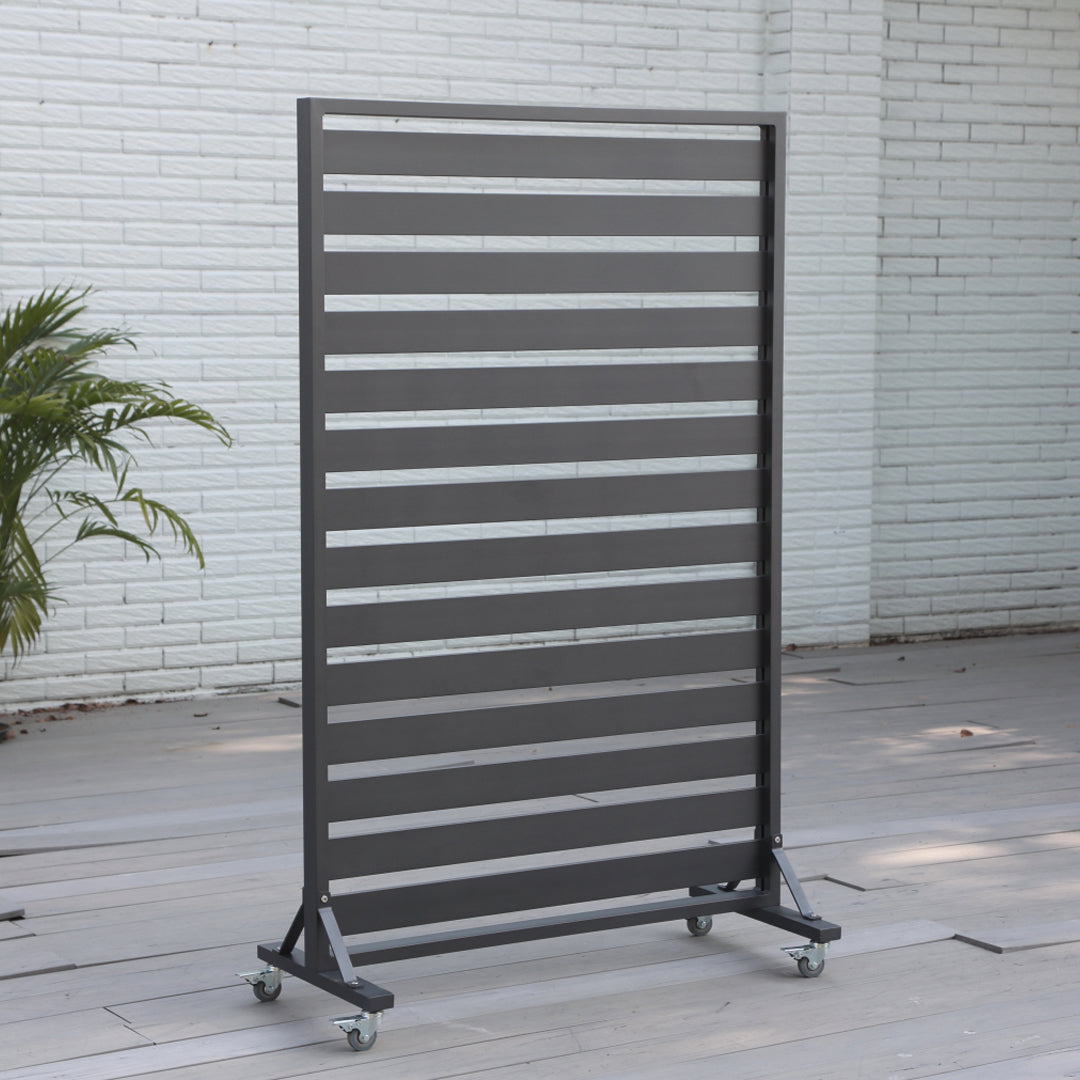 Hobart Privacy Screen – Outdoor Divider on Wheels 159 - Charcoal