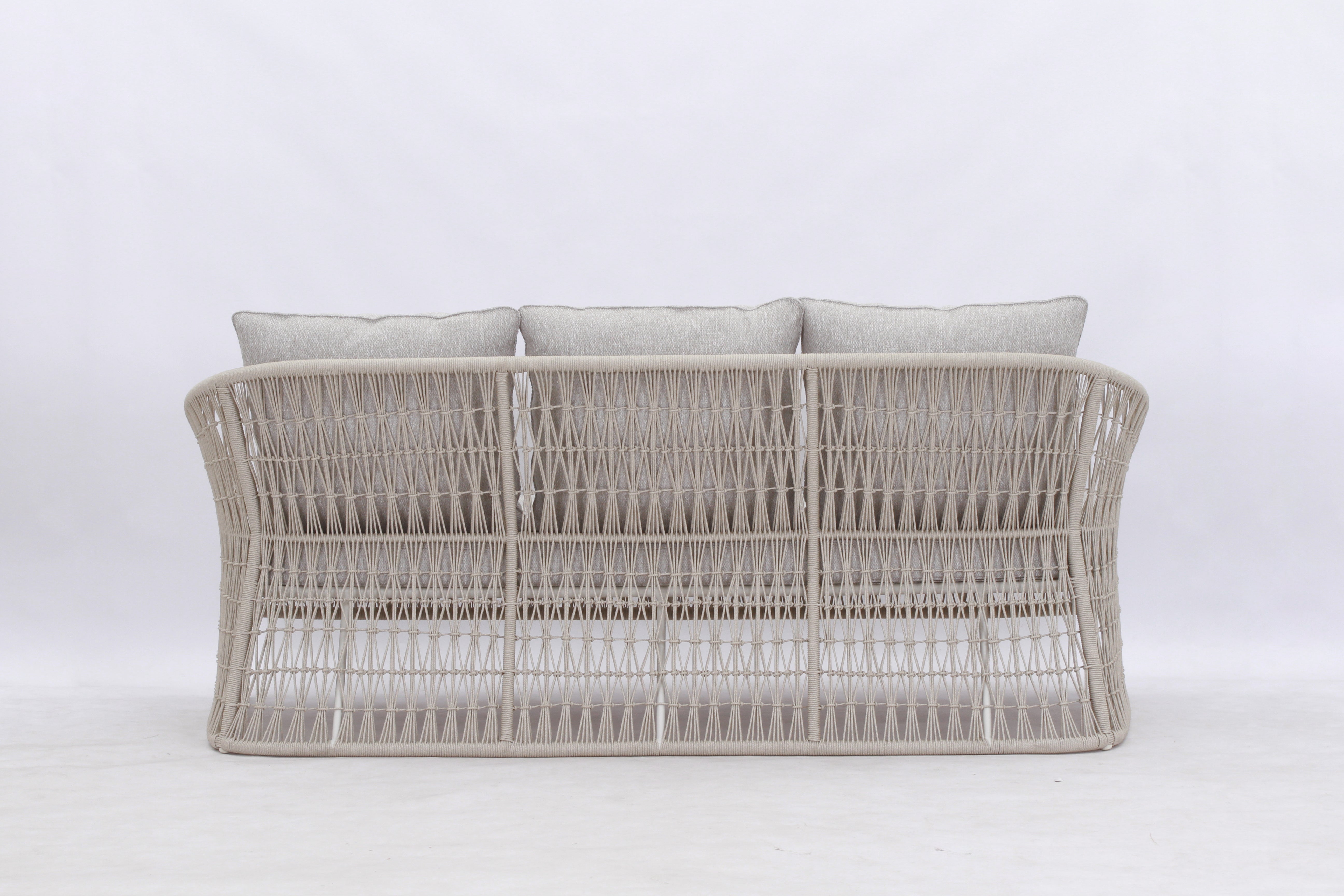 Kennedy 4 Piece Outdoor Lounge Set | Rope White