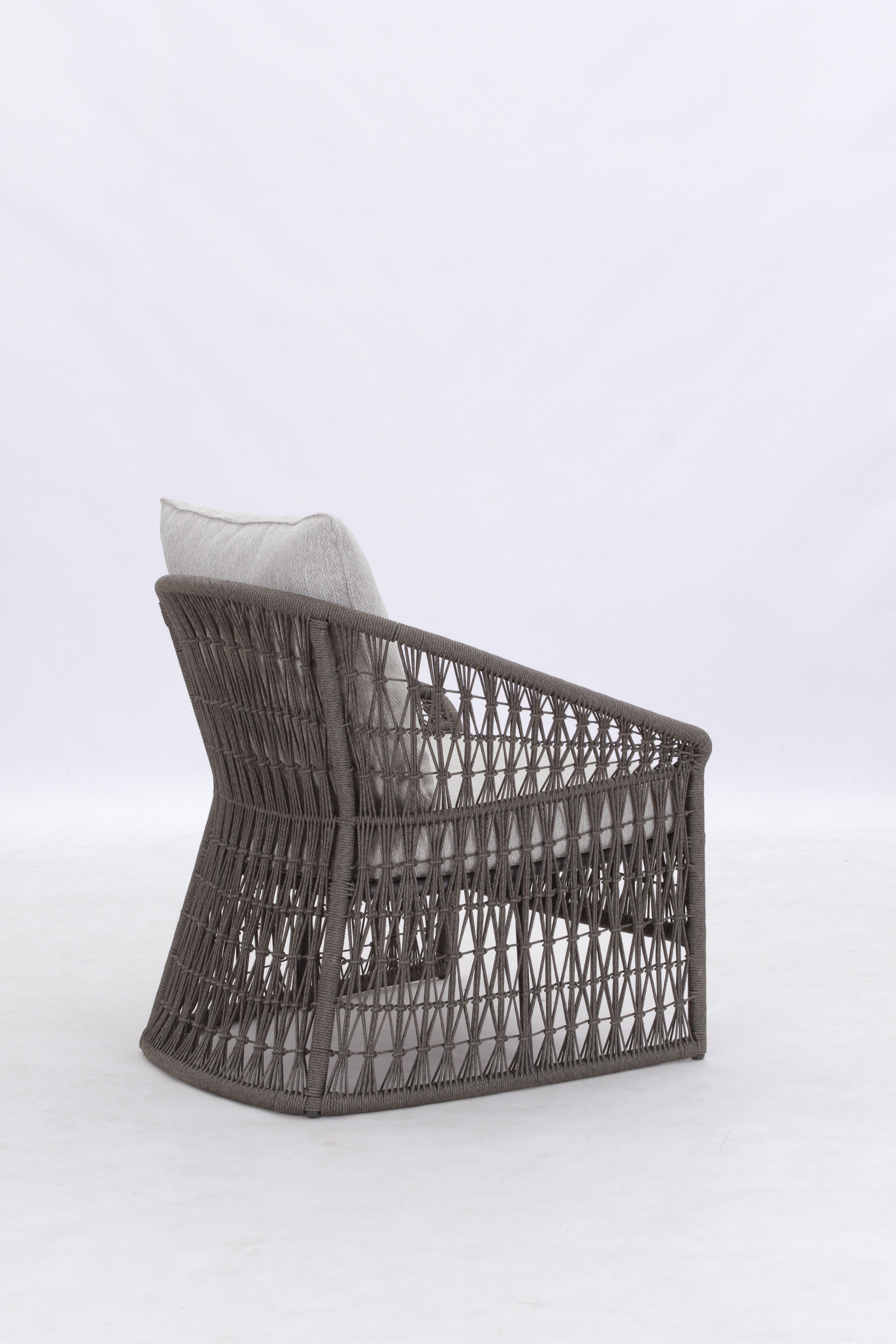 Kennedy 4 Piece Outdoor Lounge Set | Rope Charcoal