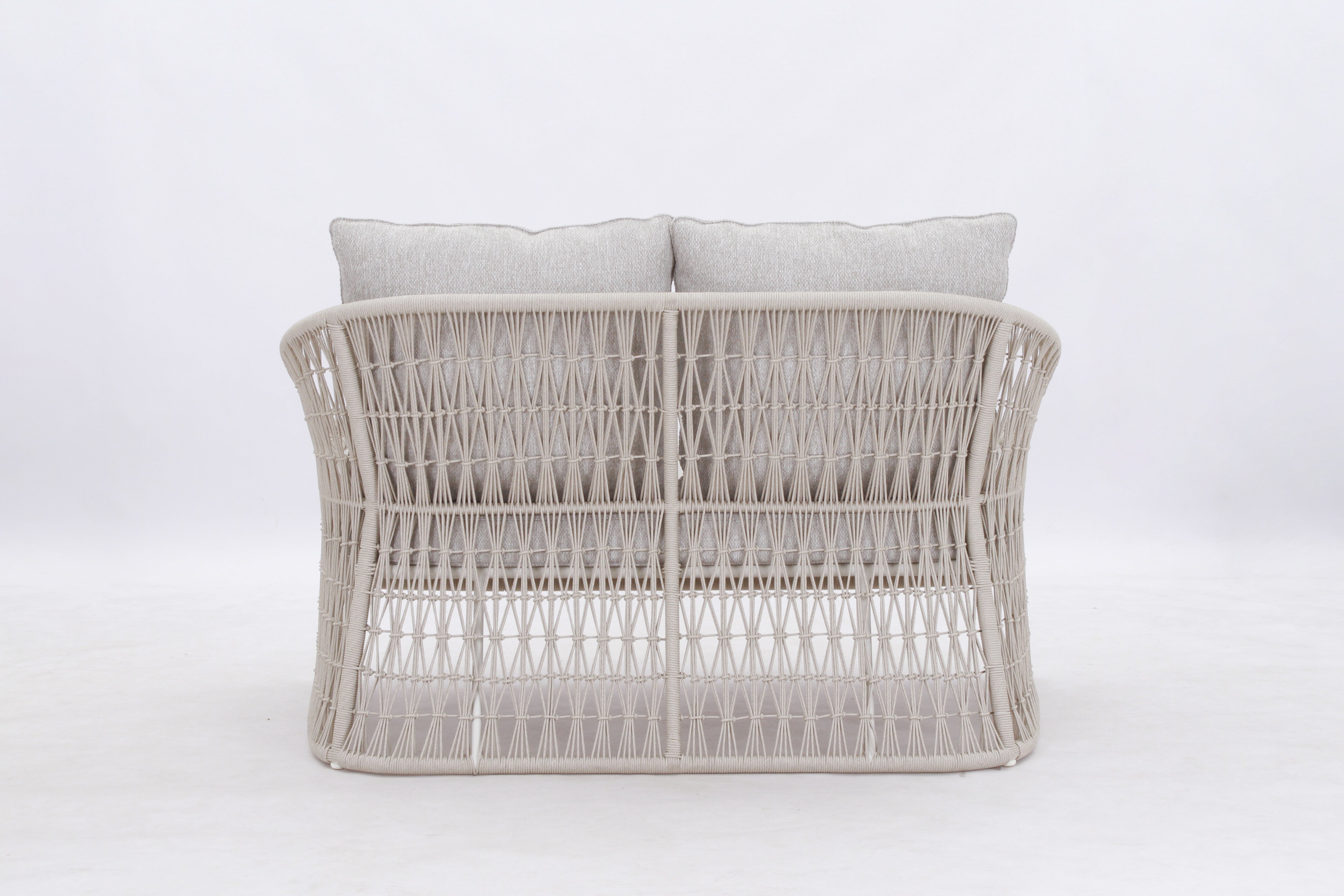 Kennedy 4 Piece Outdoor Lounge Set | Rope White