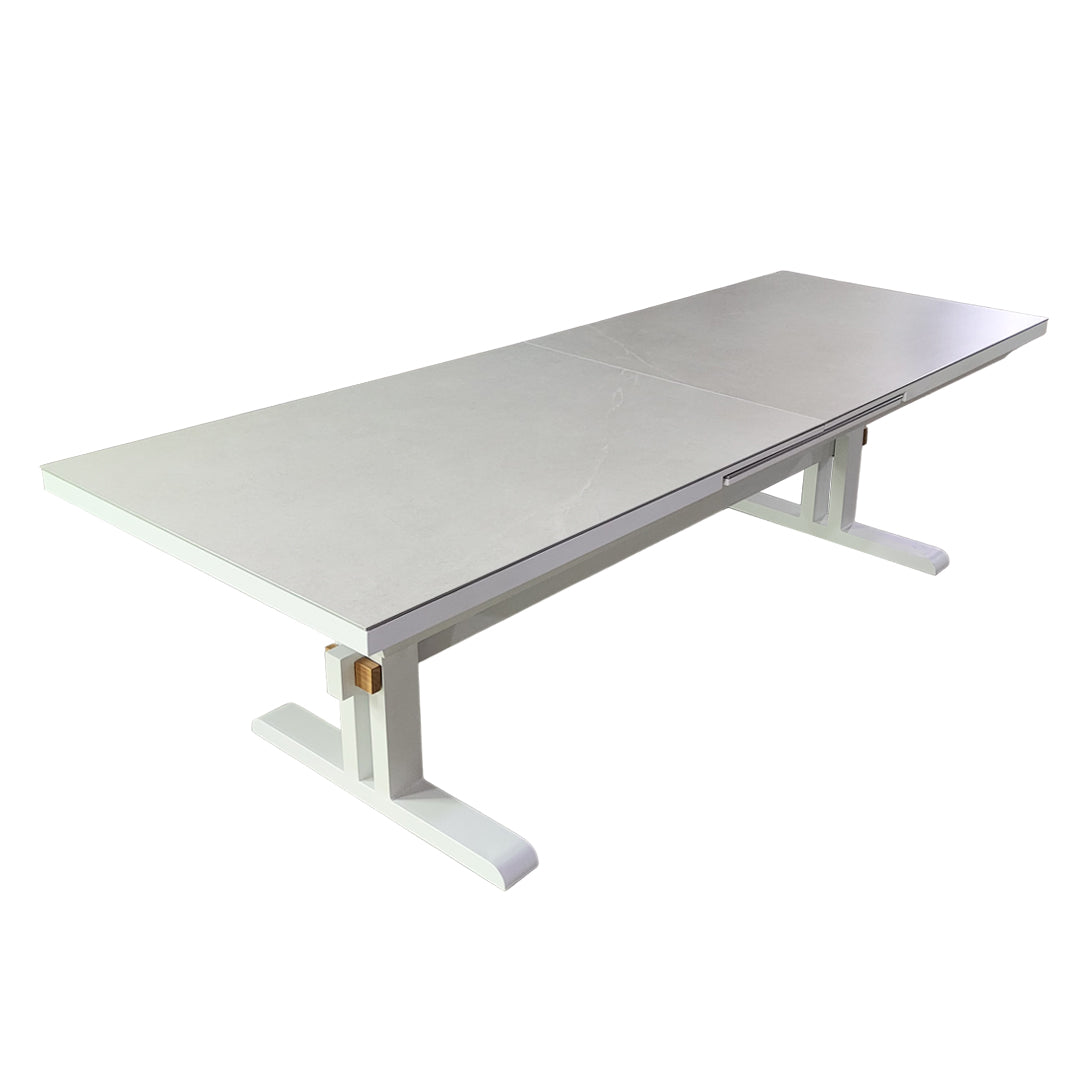 Harbour Bridge(Metro) Pop Up Extension Dining Table 280/360 Sintered stone white/light howard