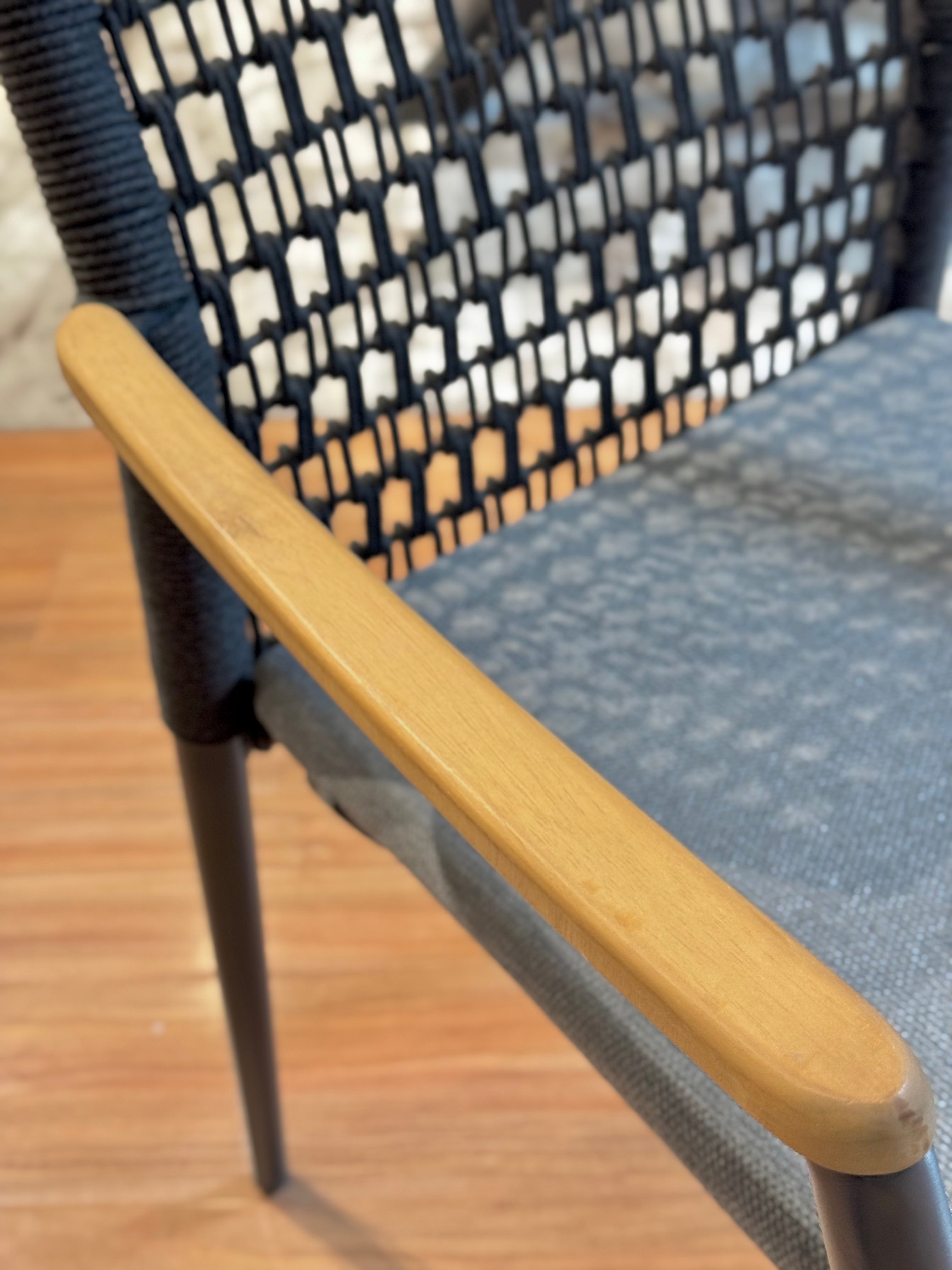 Venice Carver Chair Charcoal | White