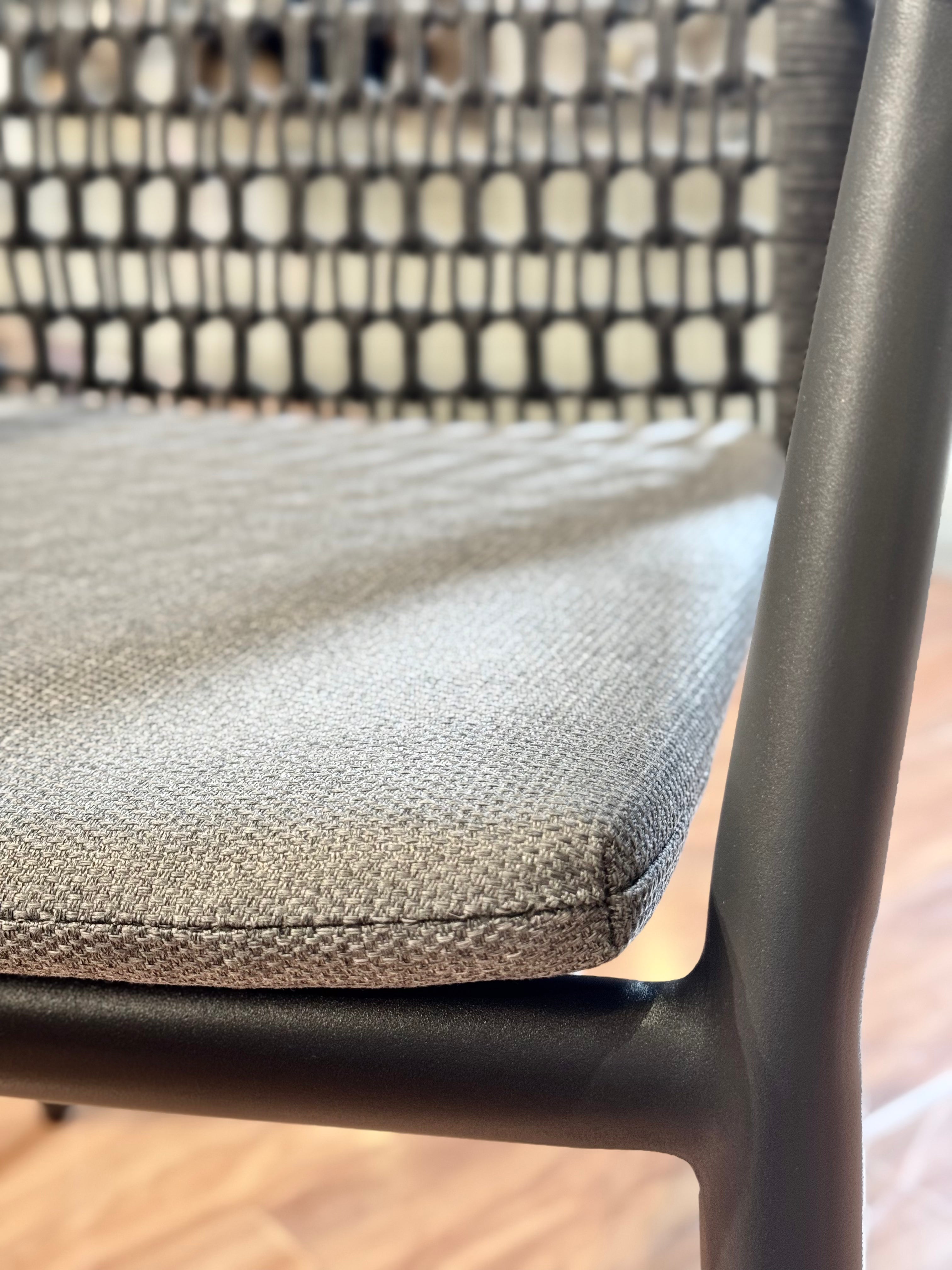 Venice Carver Chair Charcoal | White