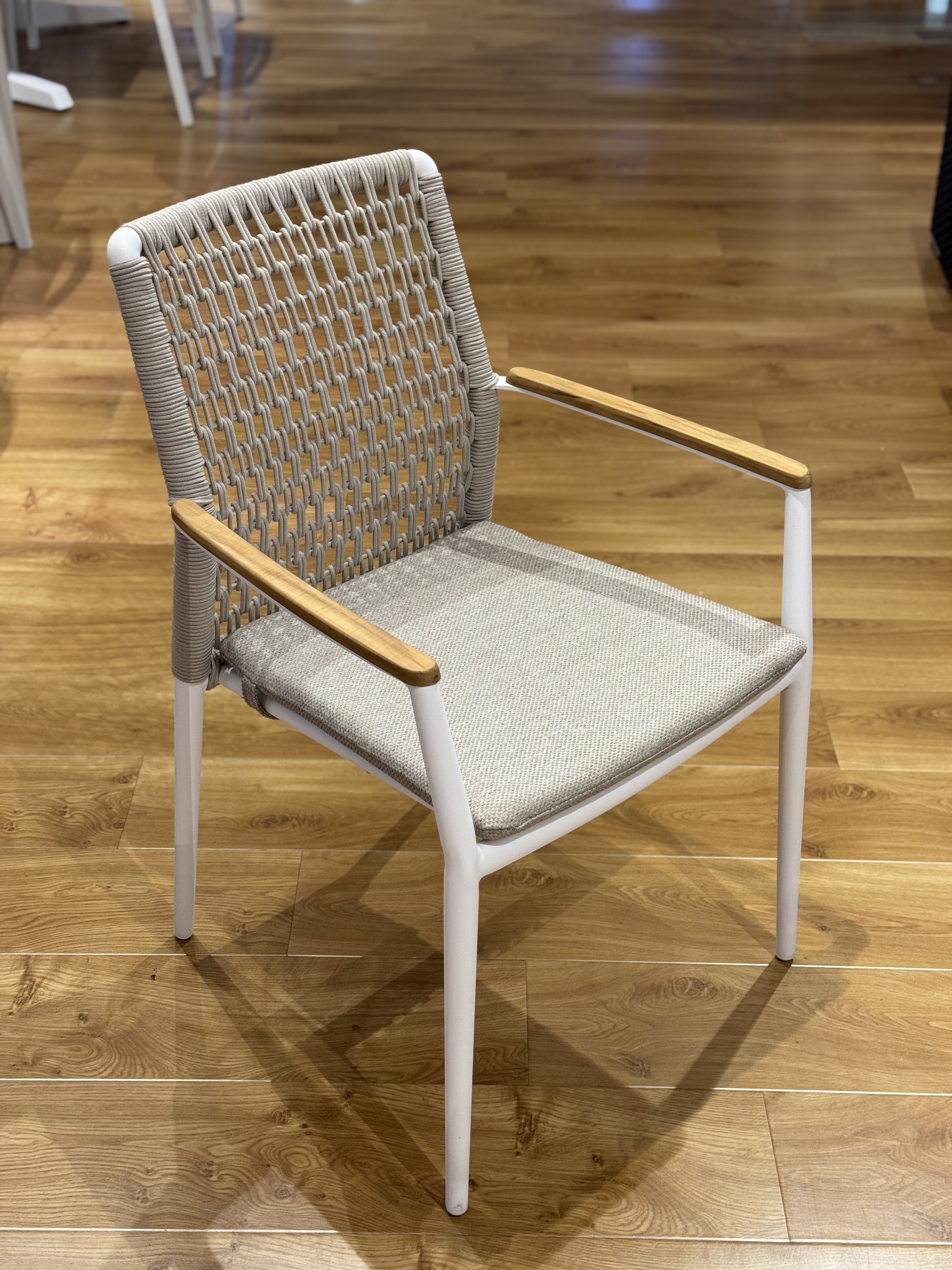Venice Carver Chair Charcoal | White
