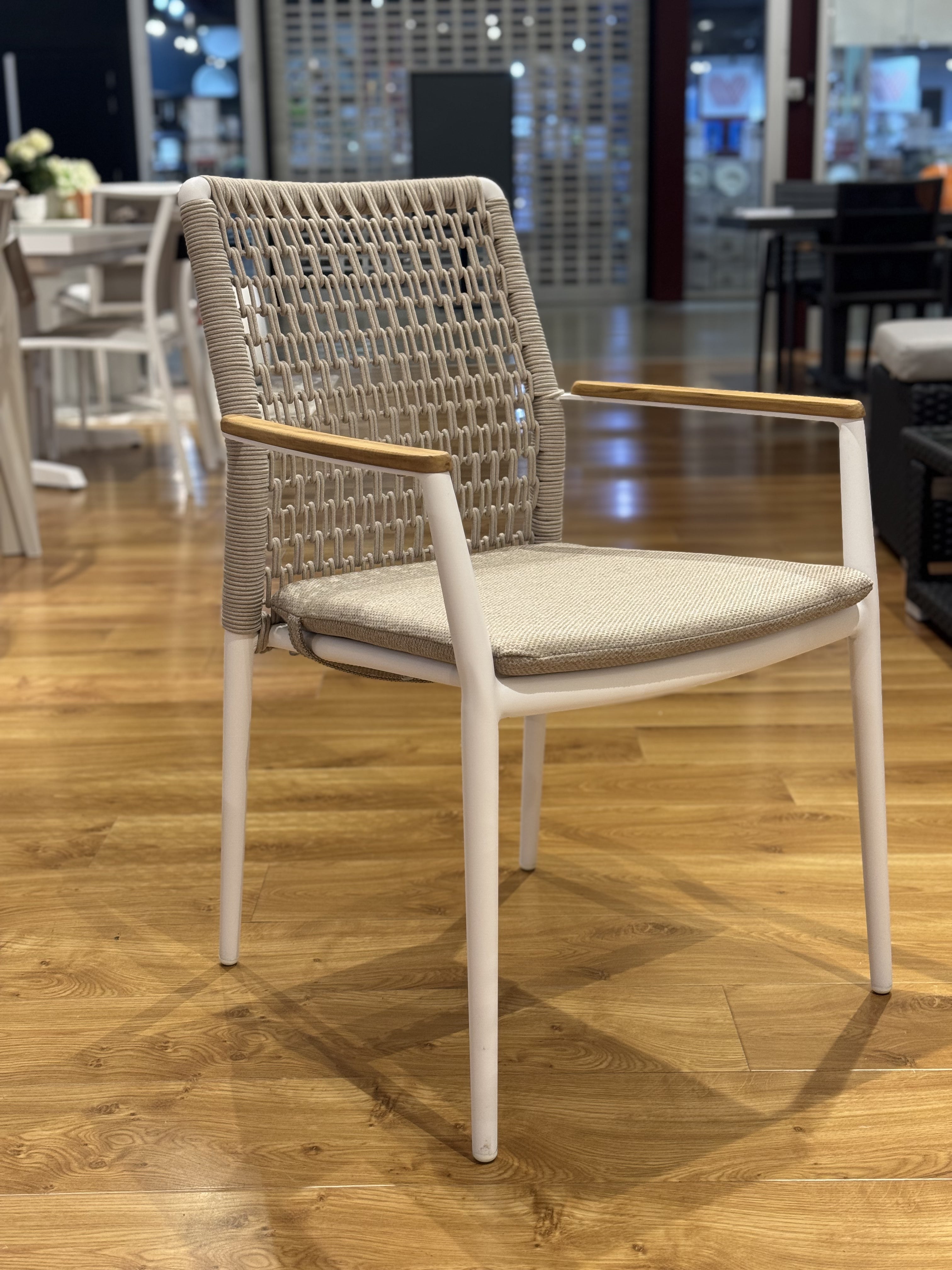 Venice Carver Chair Charcoal | White