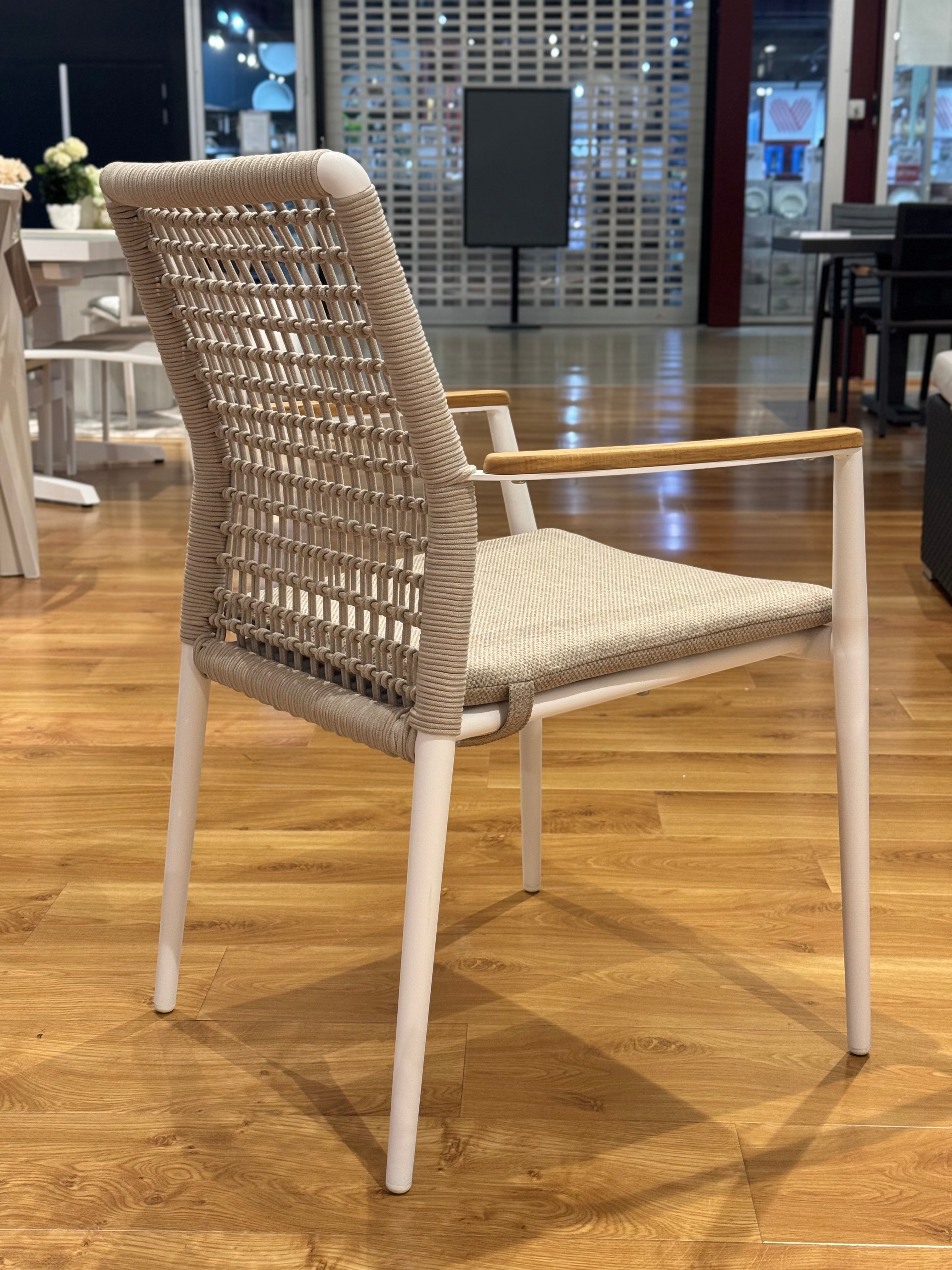 Venice Carver Chair Charcoal | White