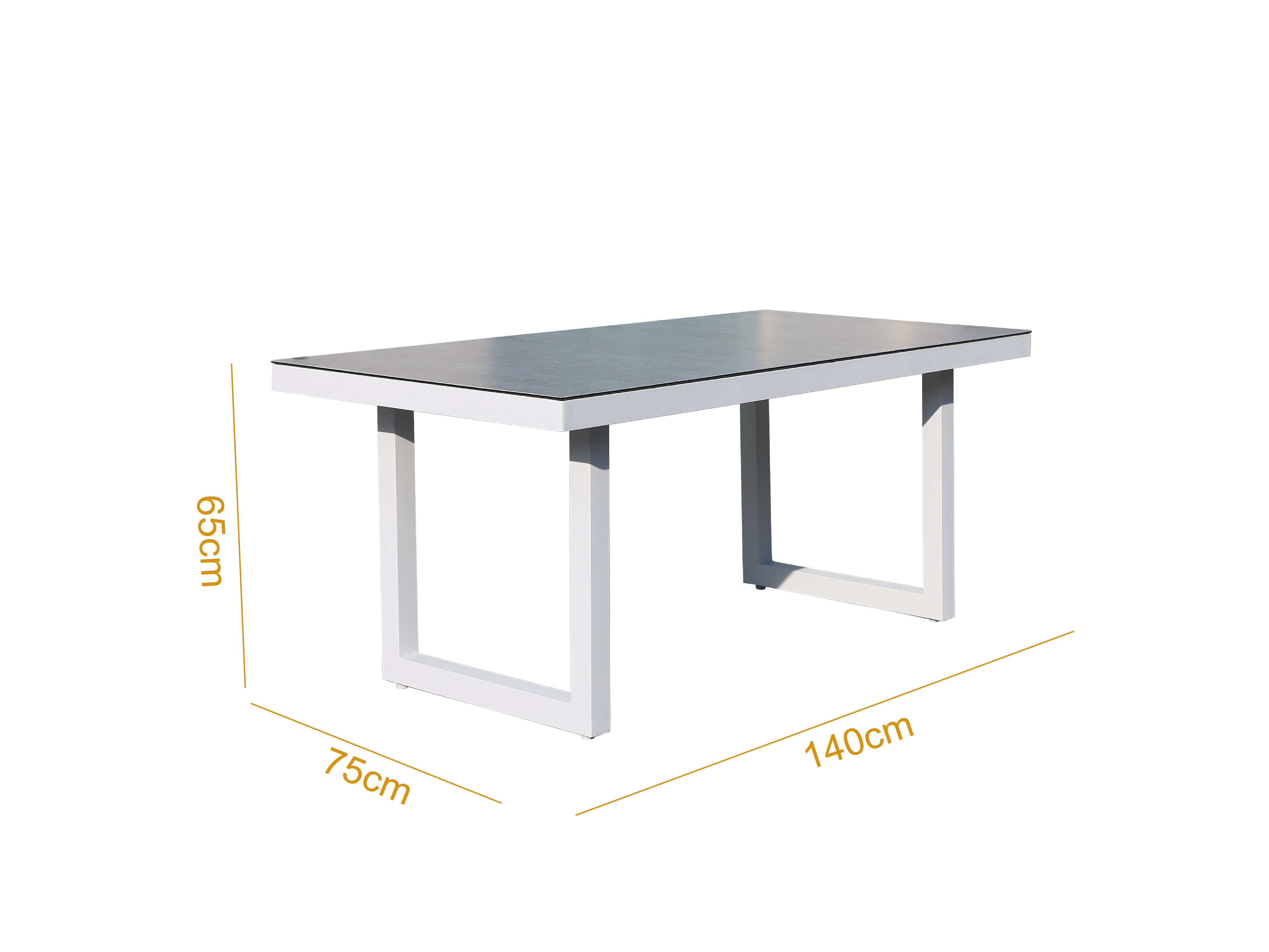 Madrid 4-Piece Outdoor Lounge with High Coffee Table | 2&3 Seater | White | Charcoal