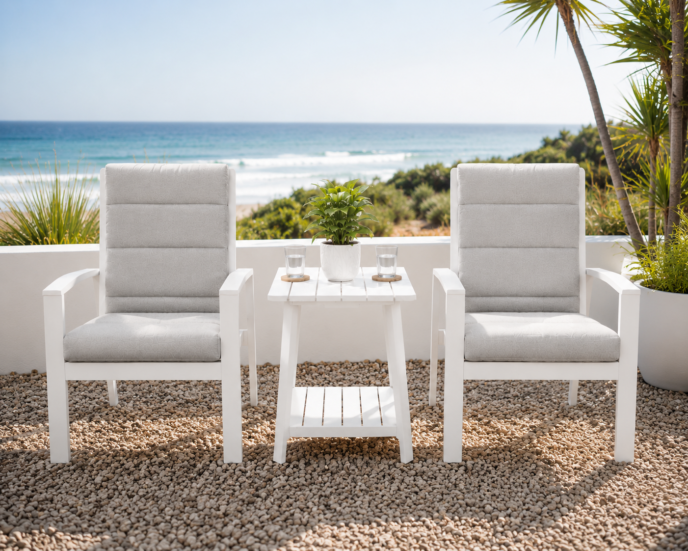 HVW Midura Balcony 3PC Set White
