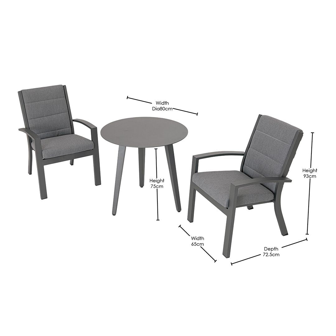 Midura Blinca Bistro 3PC Kit/Set Charcoal