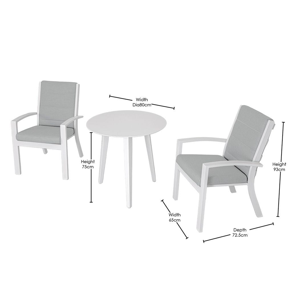 Midura Blinca Bistro 3PC Kit/Set White