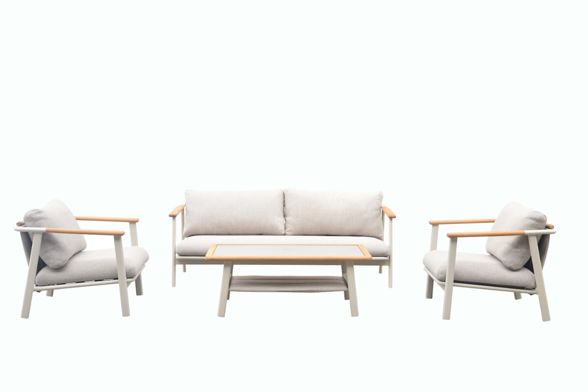 Sally Lounge 4pc Set | White