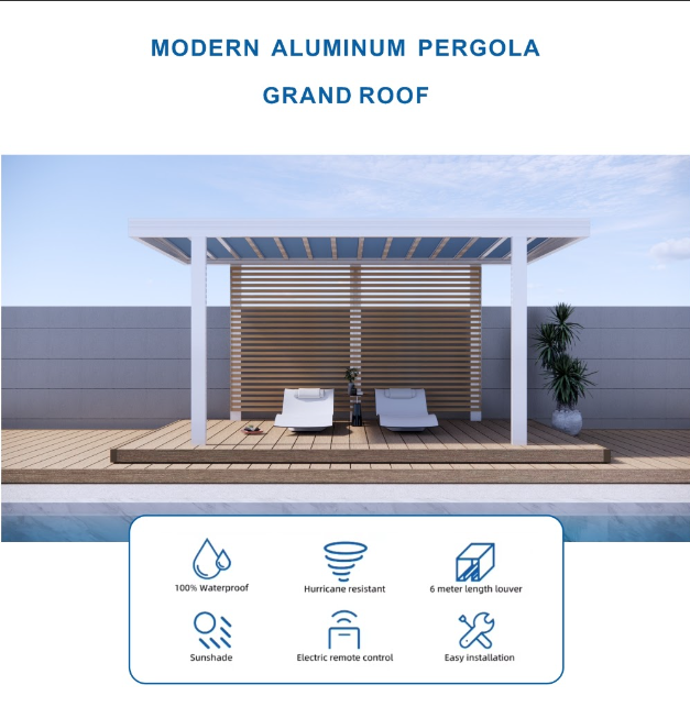 Grand Roof Pergola 3x5.5m | Standard & Custom Made