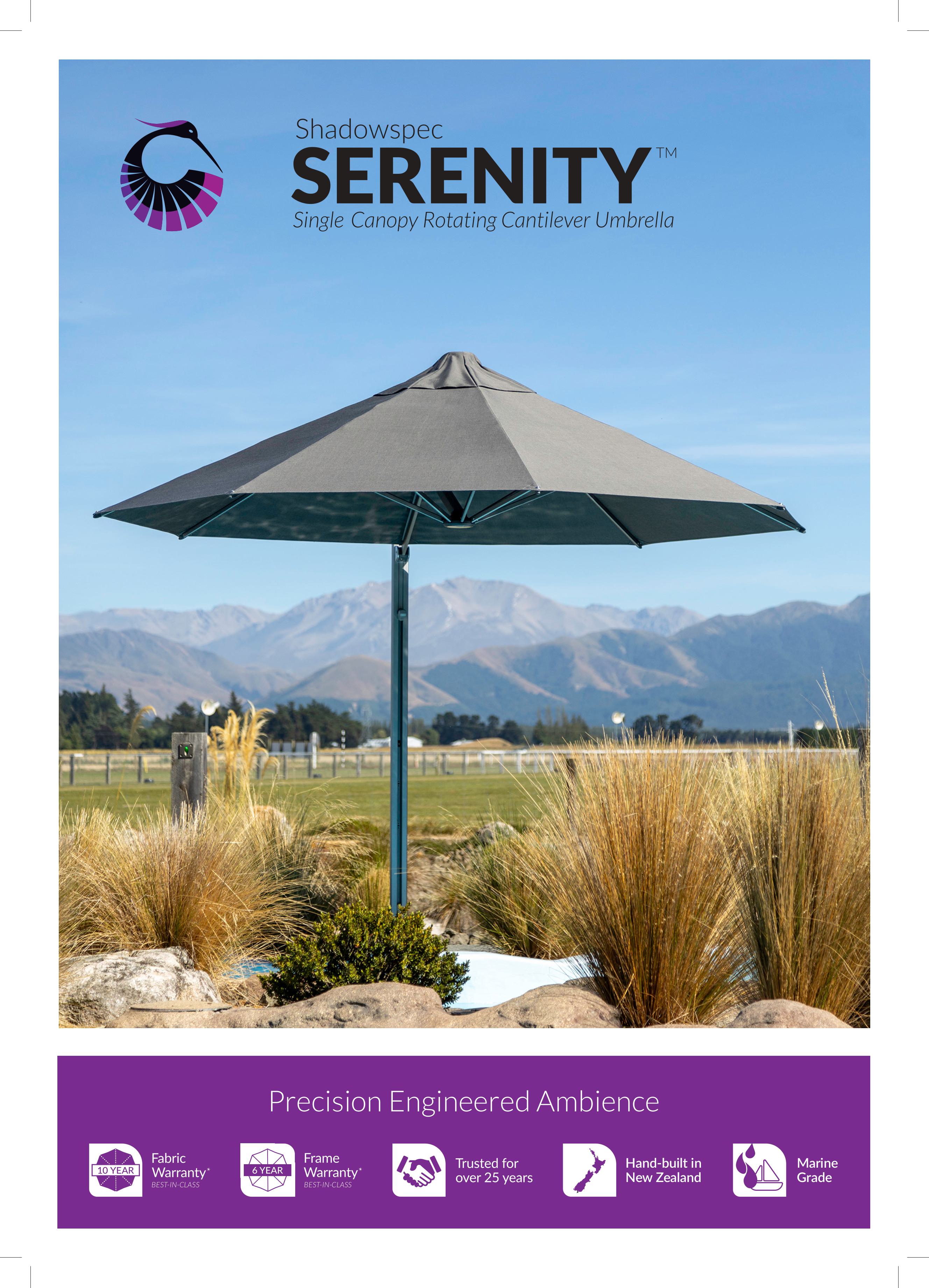 Serenity Single Canopy Rotating Cantilever Umbrella