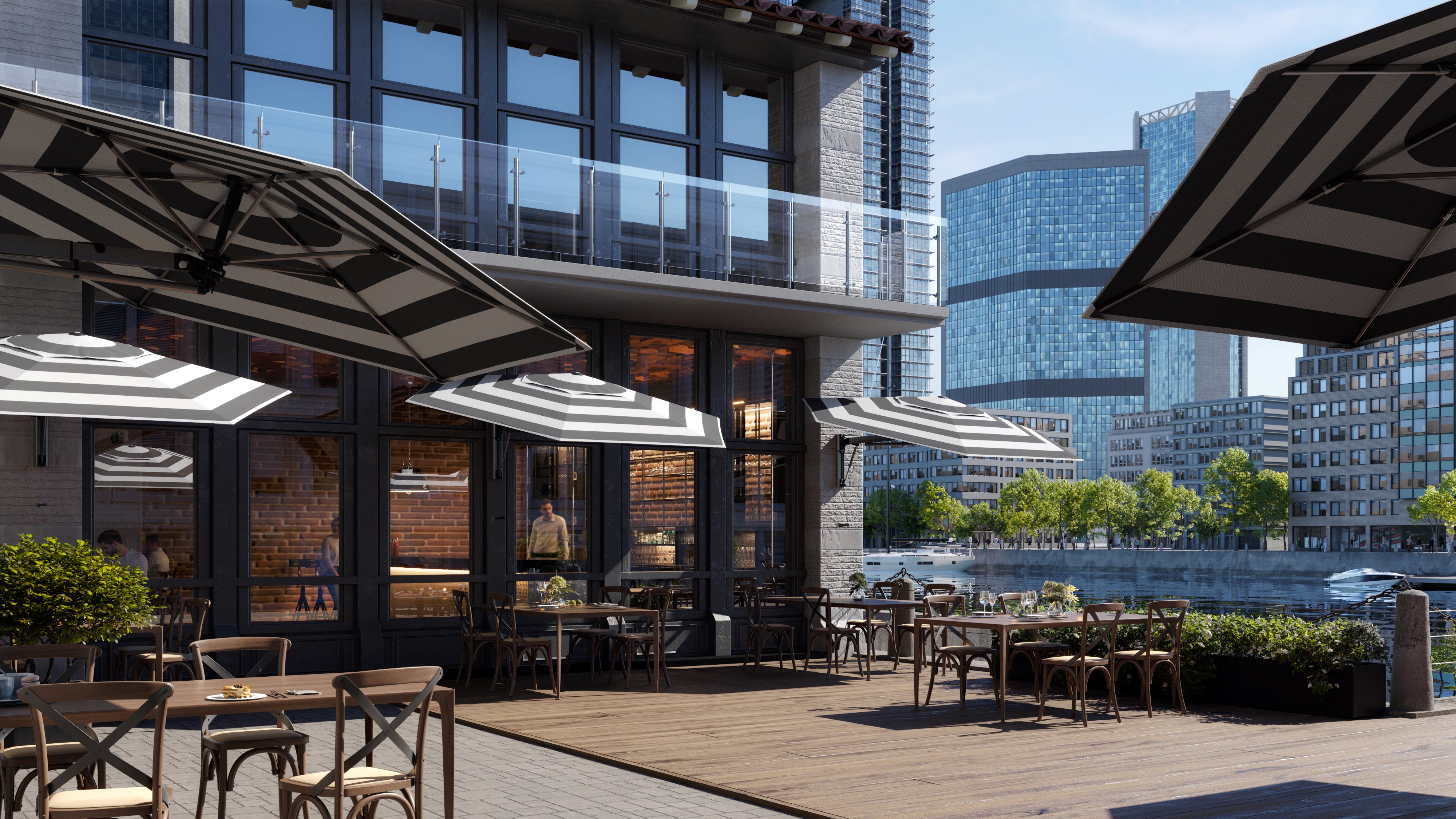 Retreat Wall Mounted Umbrella | 2.7m Octagonal