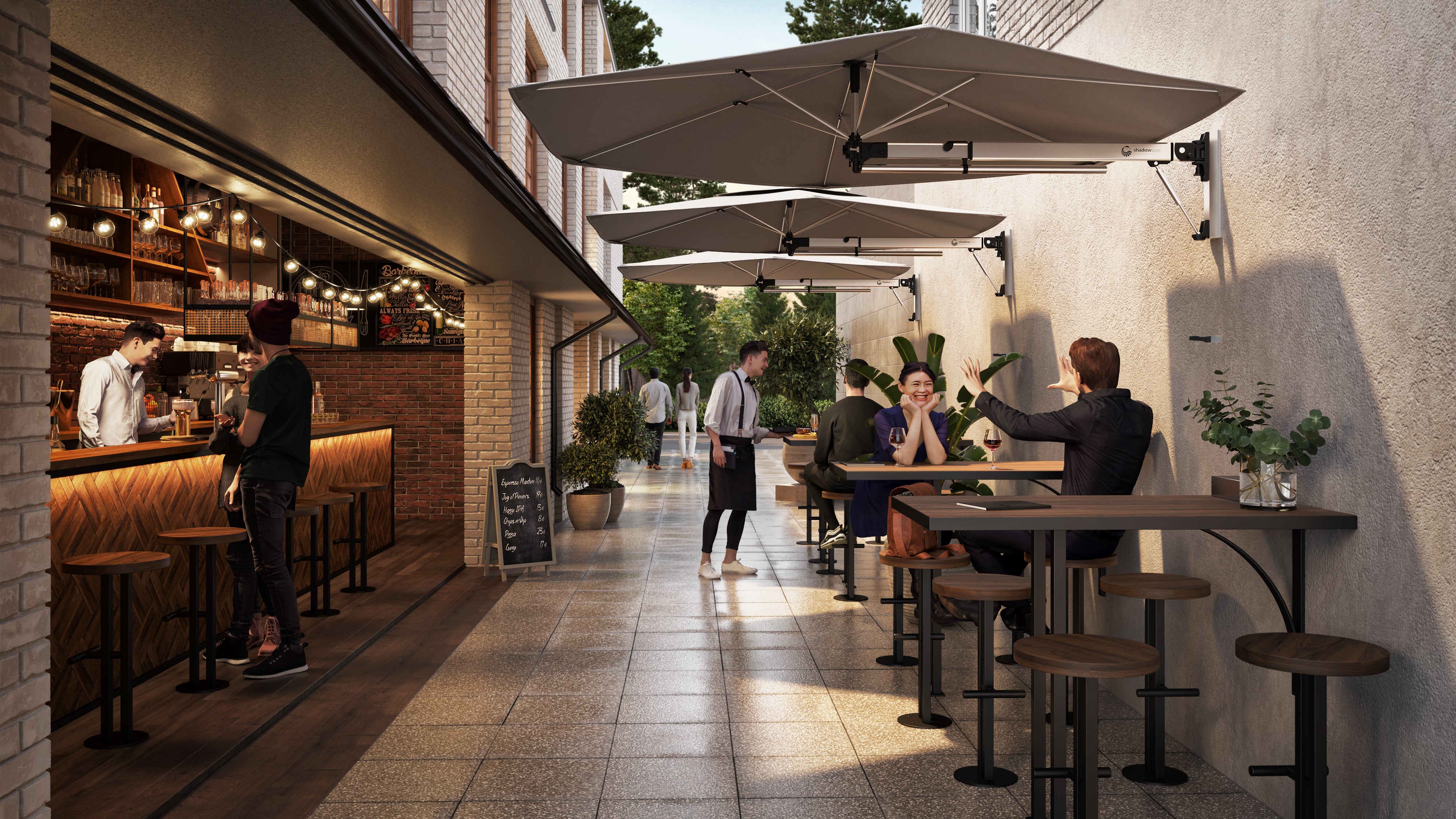 Retreat Wall Mounted Umbrella | 2.7m Octagonal