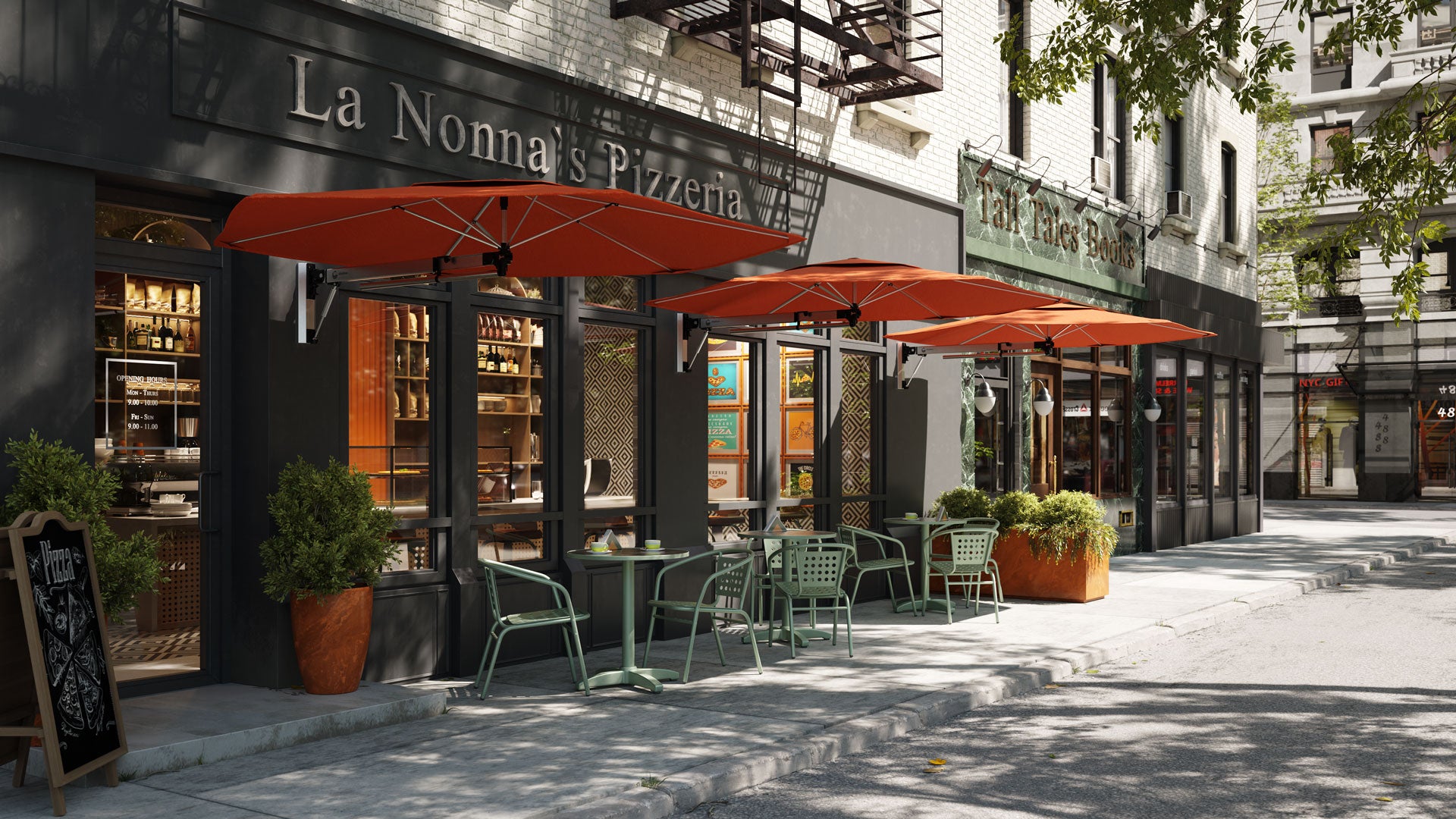 Retreat Wall Mounted Umbrella | 2.7m Octagonal