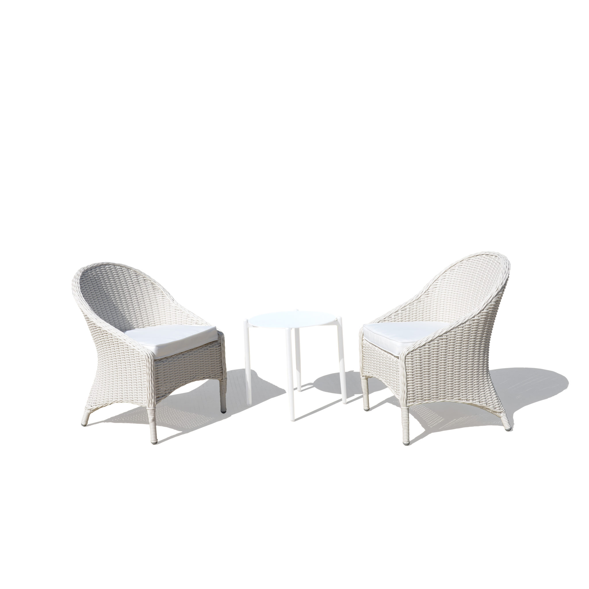 Ubud 3 Pc Outdoor Balcony Setting White